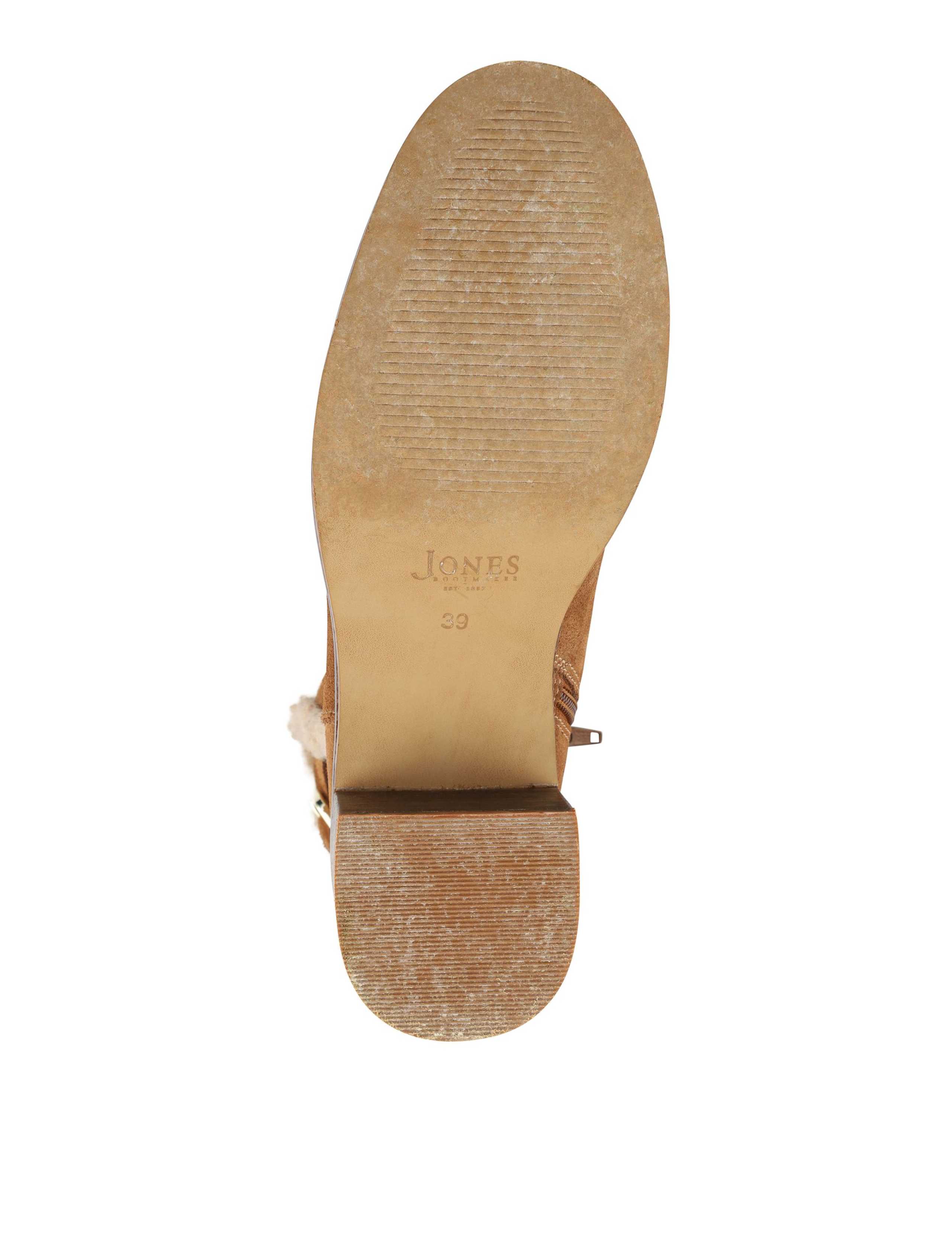 Leather Buckle Block Heel Ankle Boots 7 of 7