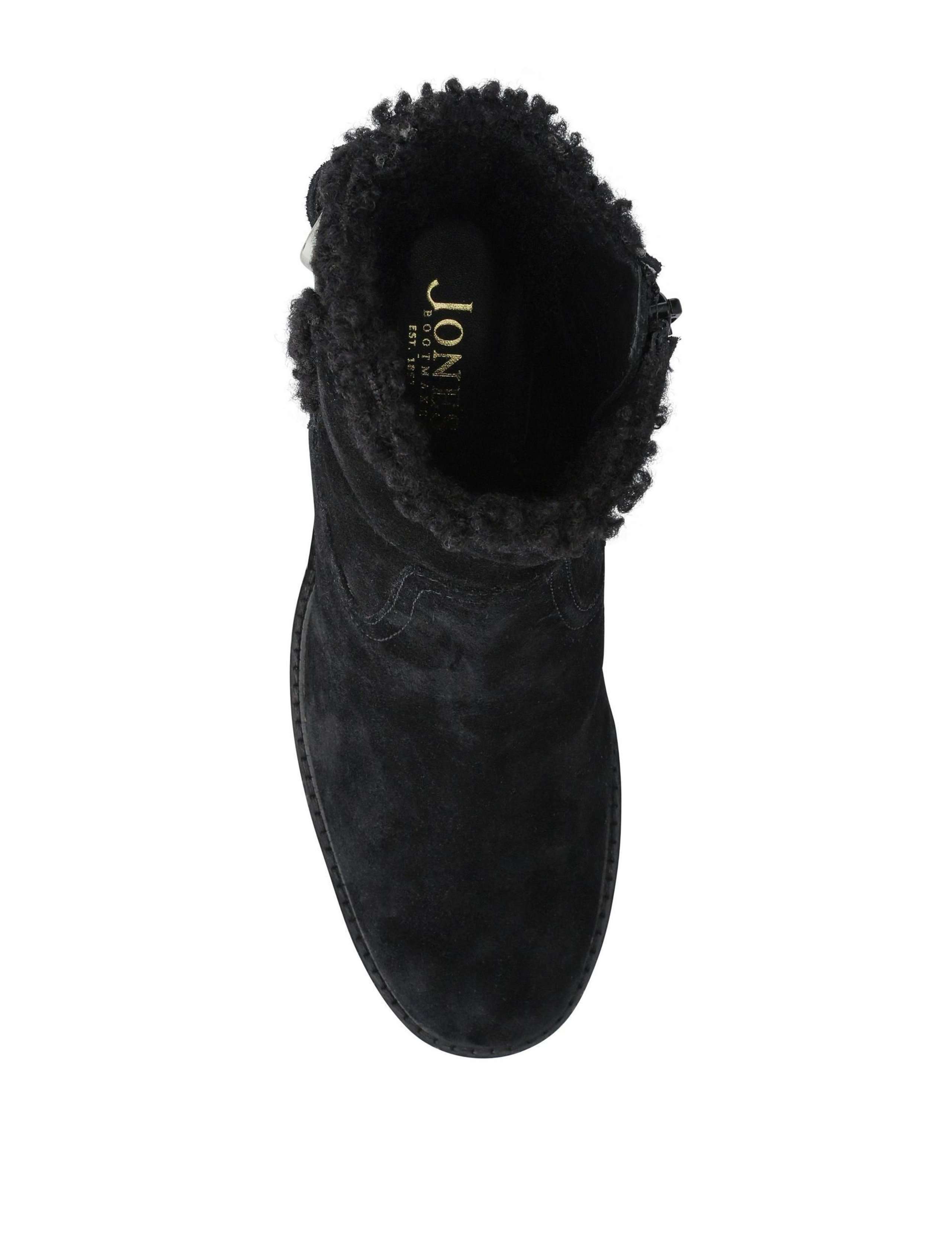 Leather Buckle Block Heel Ankle Boots 4 of 6