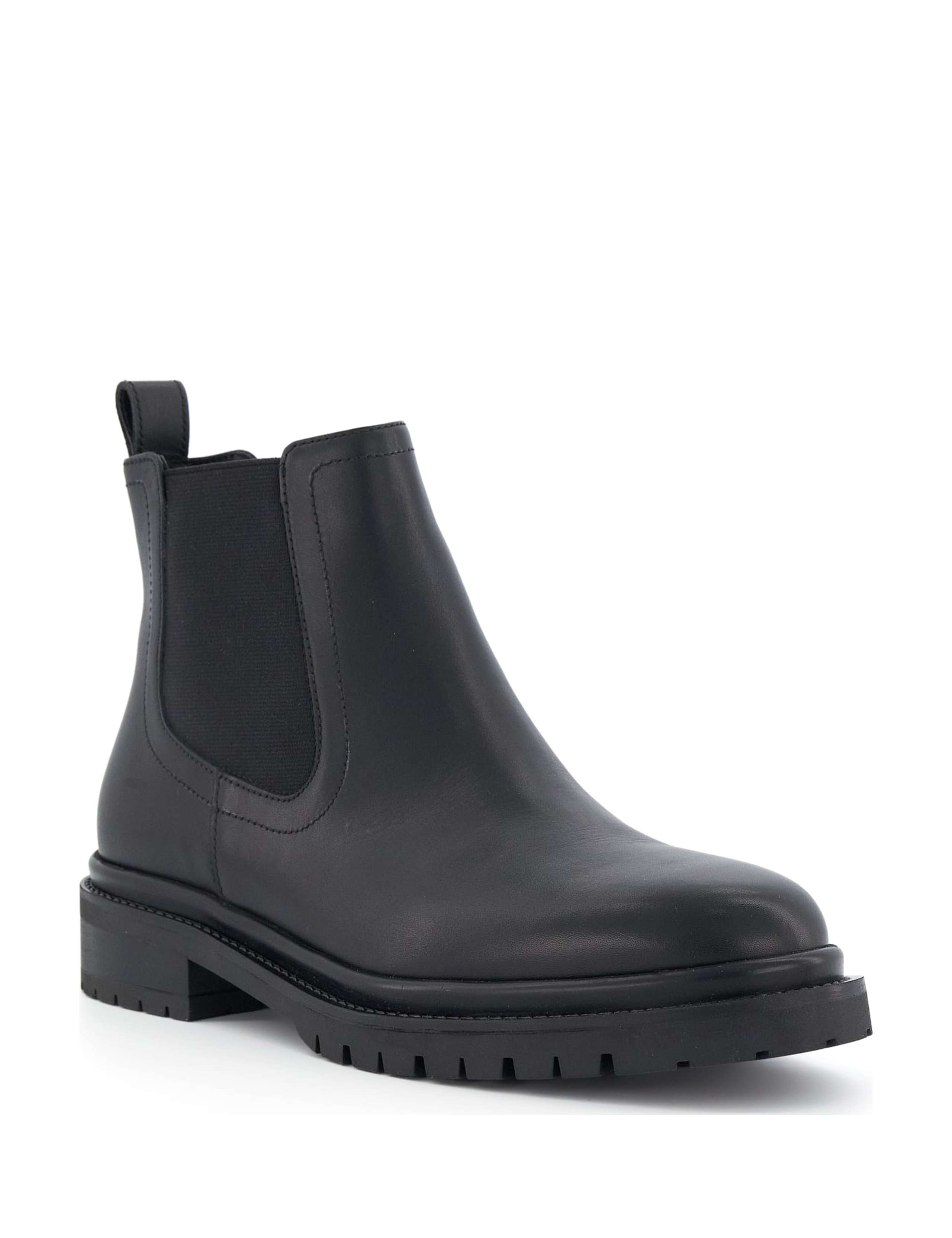 Leather Chelsea Flat Ankle Boots 2 of 4