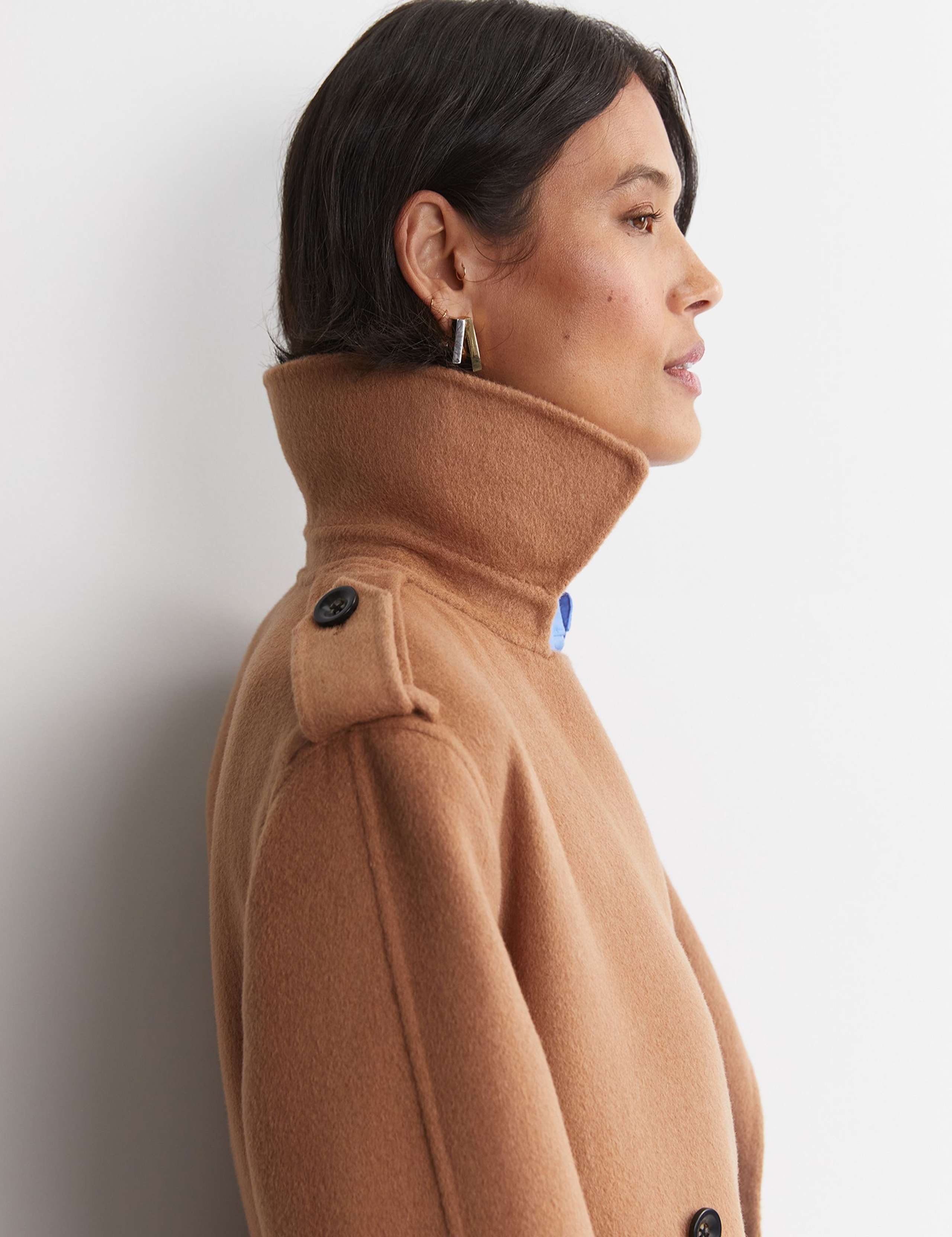 Wool Rich Double Breasted Longline Trench Coat 5 of 7