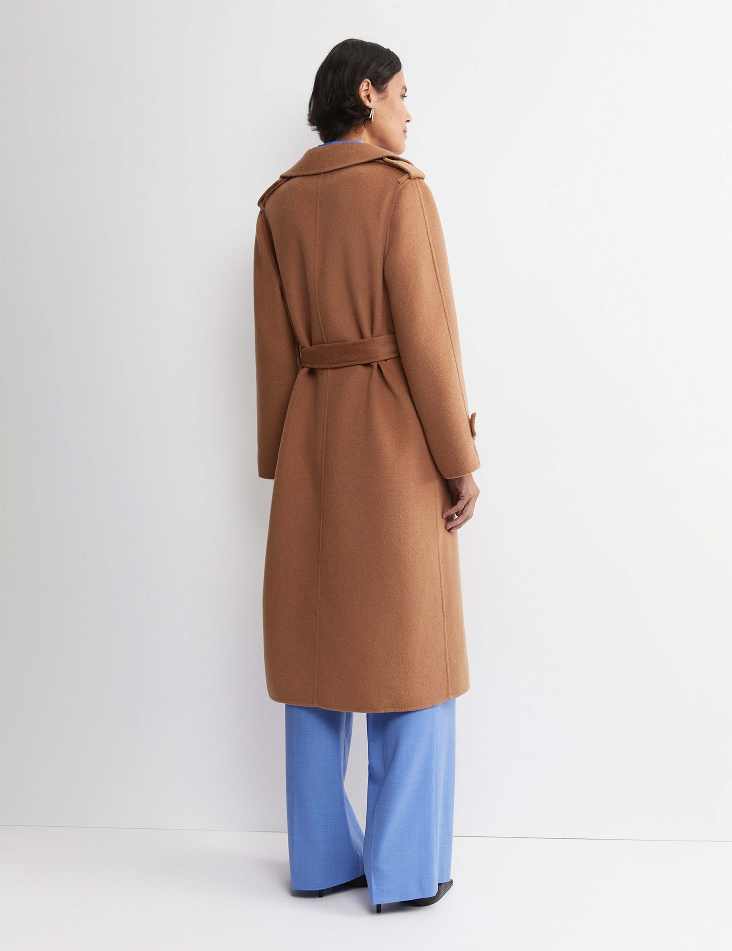Wool Rich Double Breasted Longline Trench Coat 6 of 7