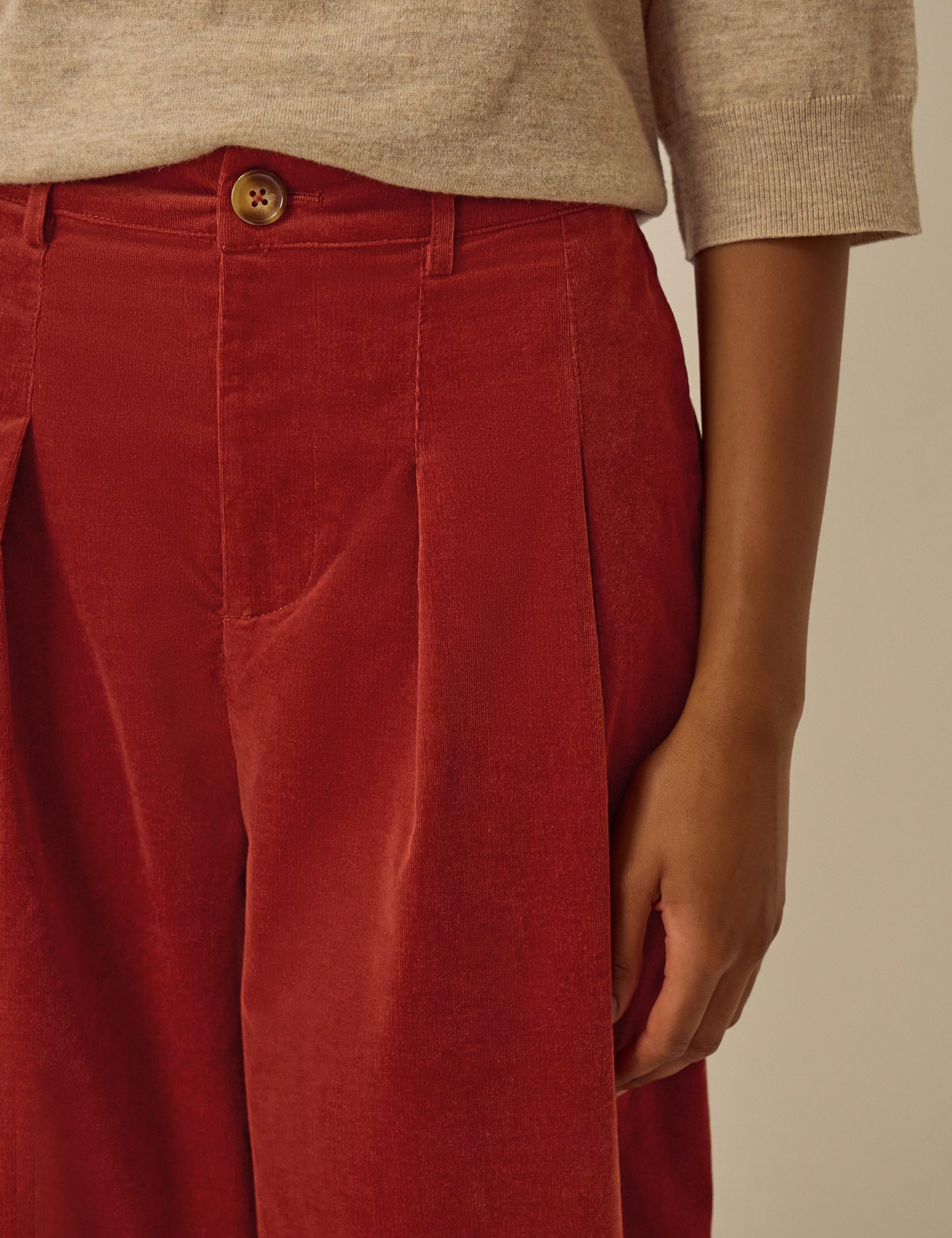 Corduroy Wide Leg Trousers 4 of 4