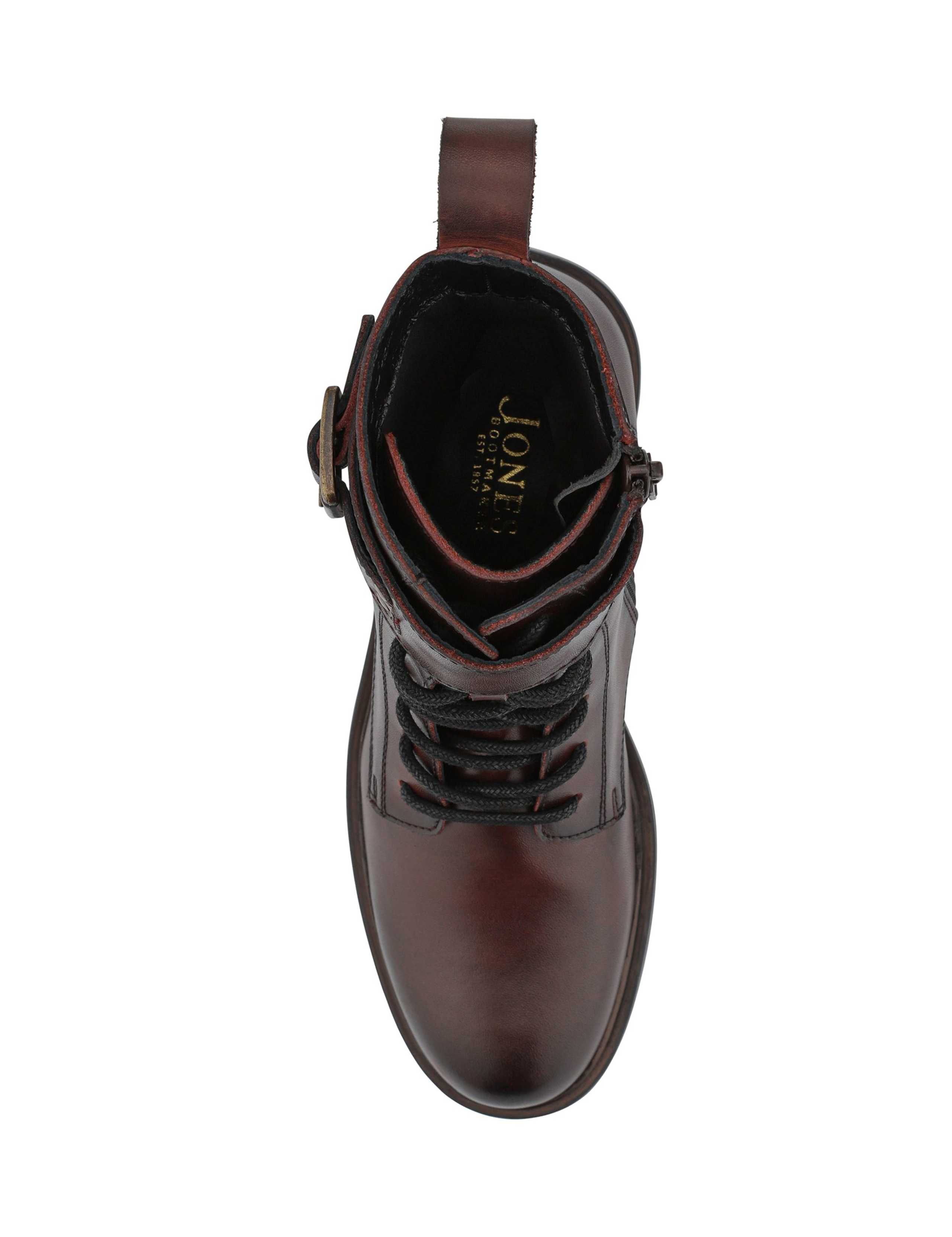 Leather Military Style Lace-Up Ankle Boots 4 of 6