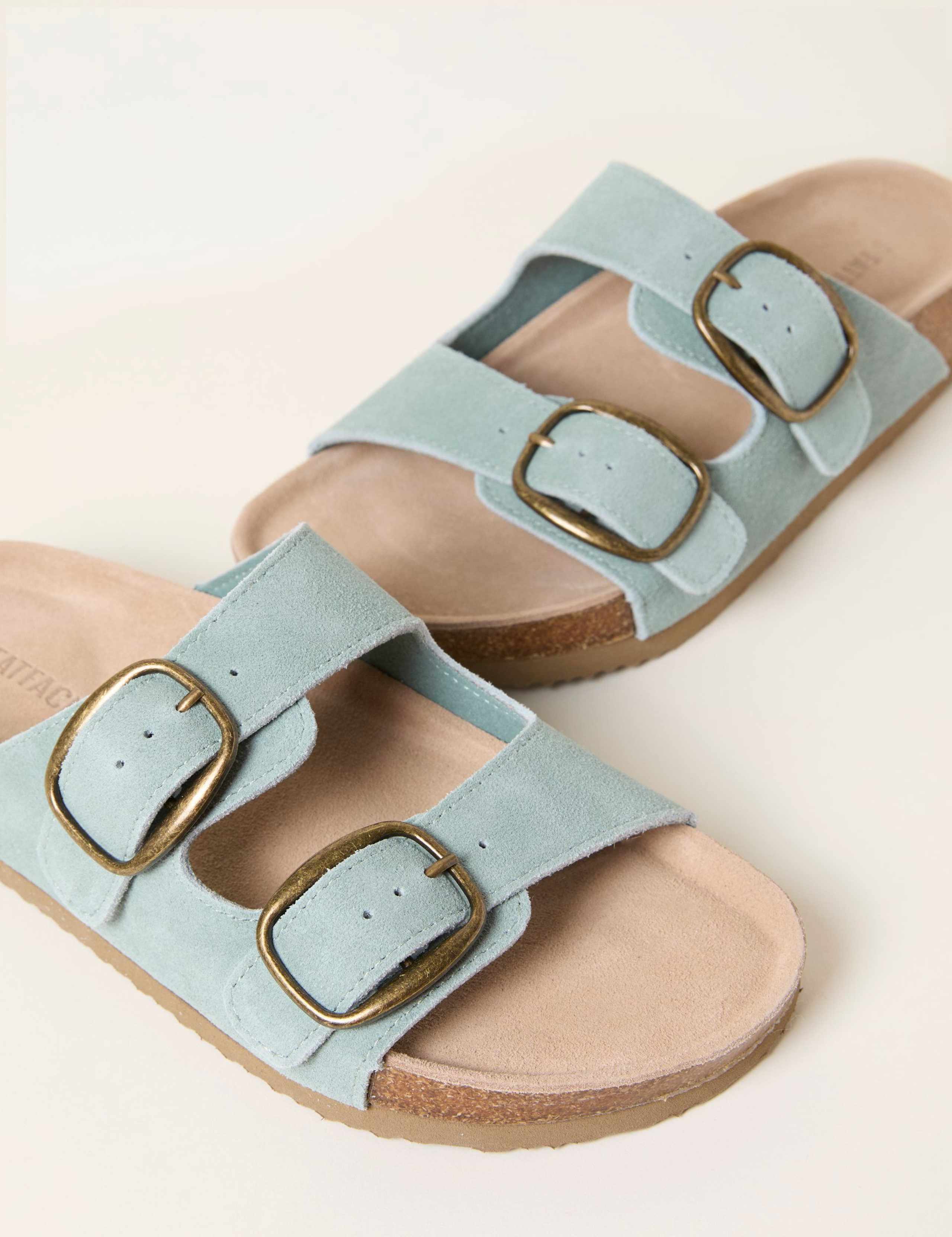 Leather Buckle Flat Sandals 3 of 3