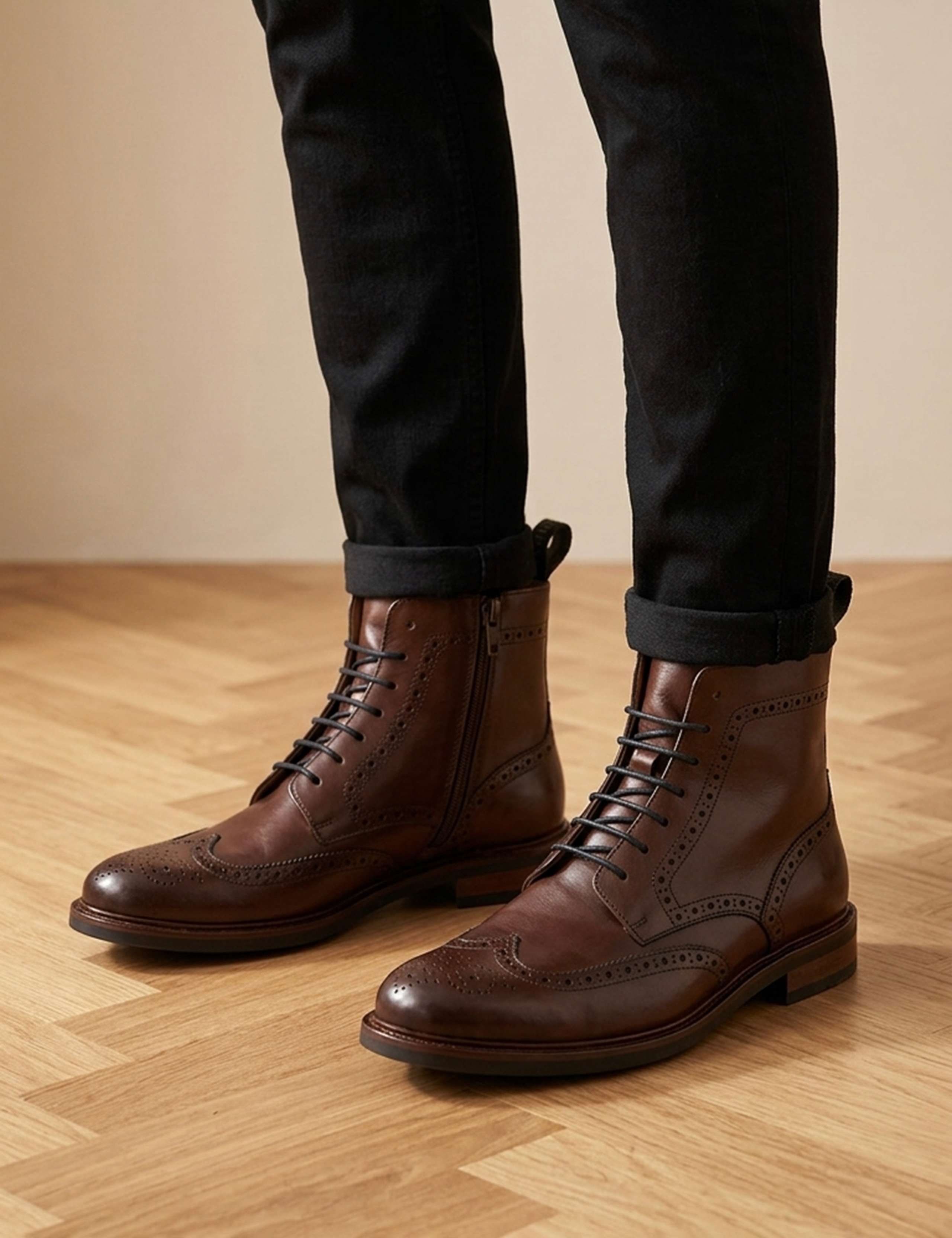 Leather Brogue Boots 2 of 6