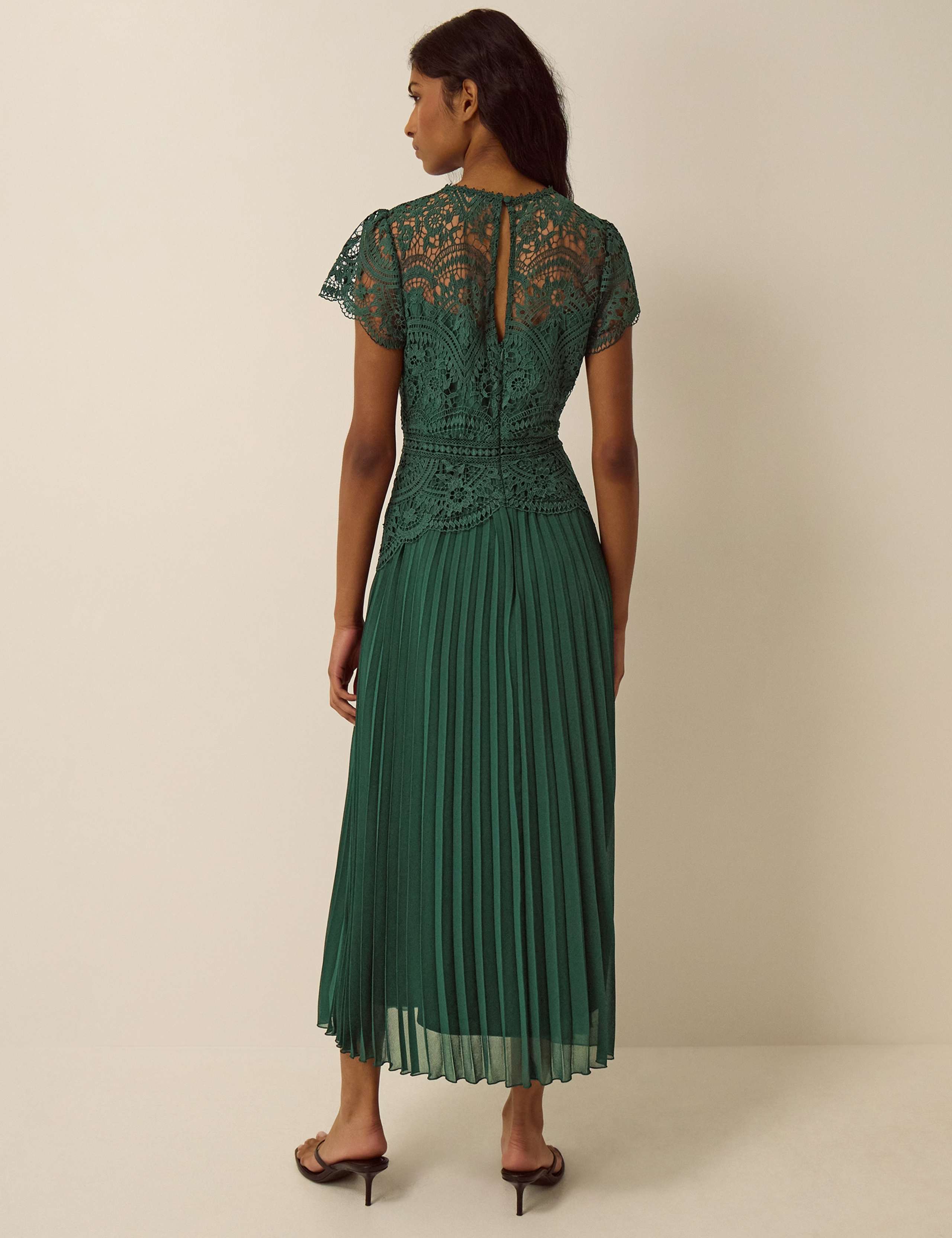 Lace Pleated Midi Dress 3 of 5