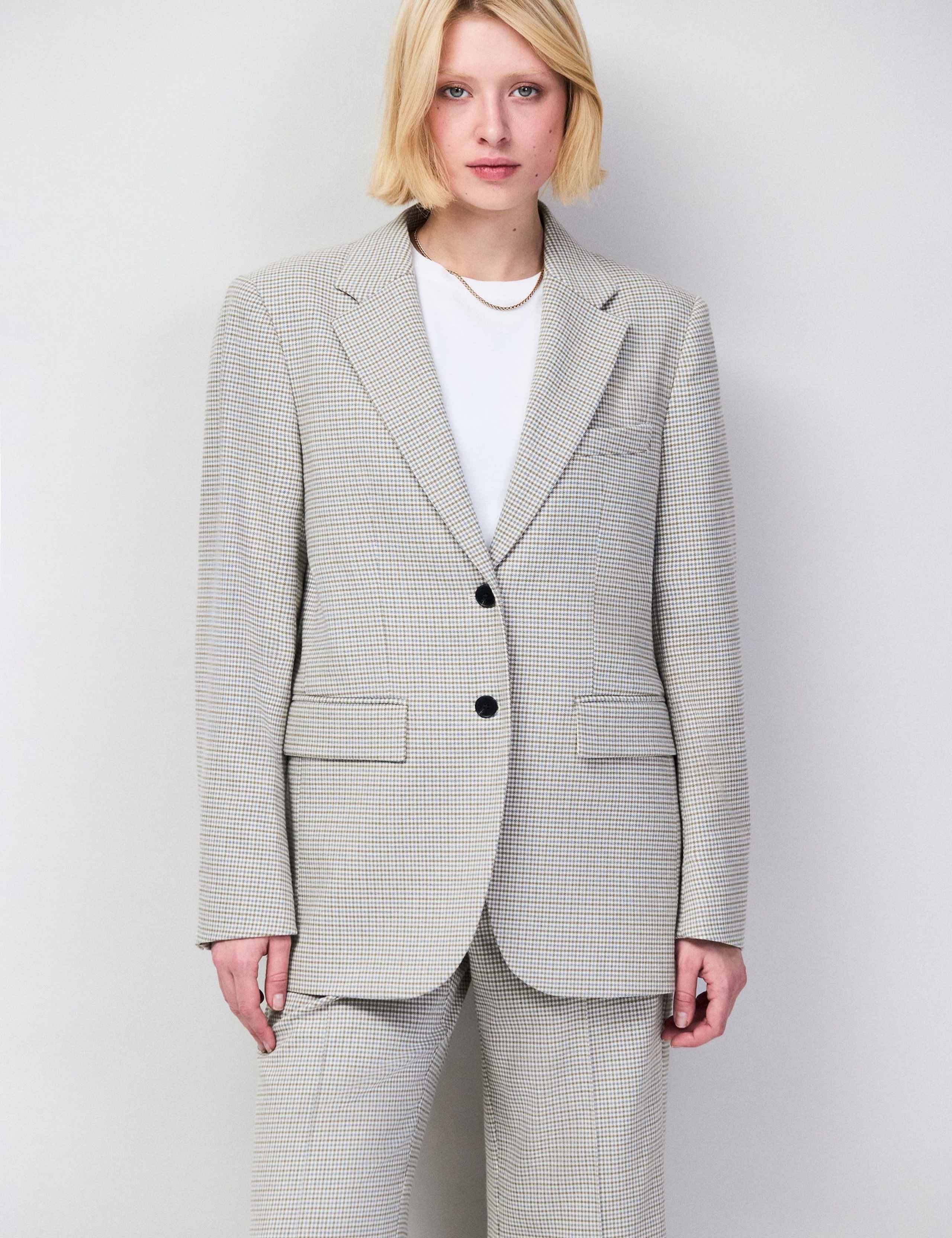 Oversized Dogtooth Single Breasted Blazer 3 of 7