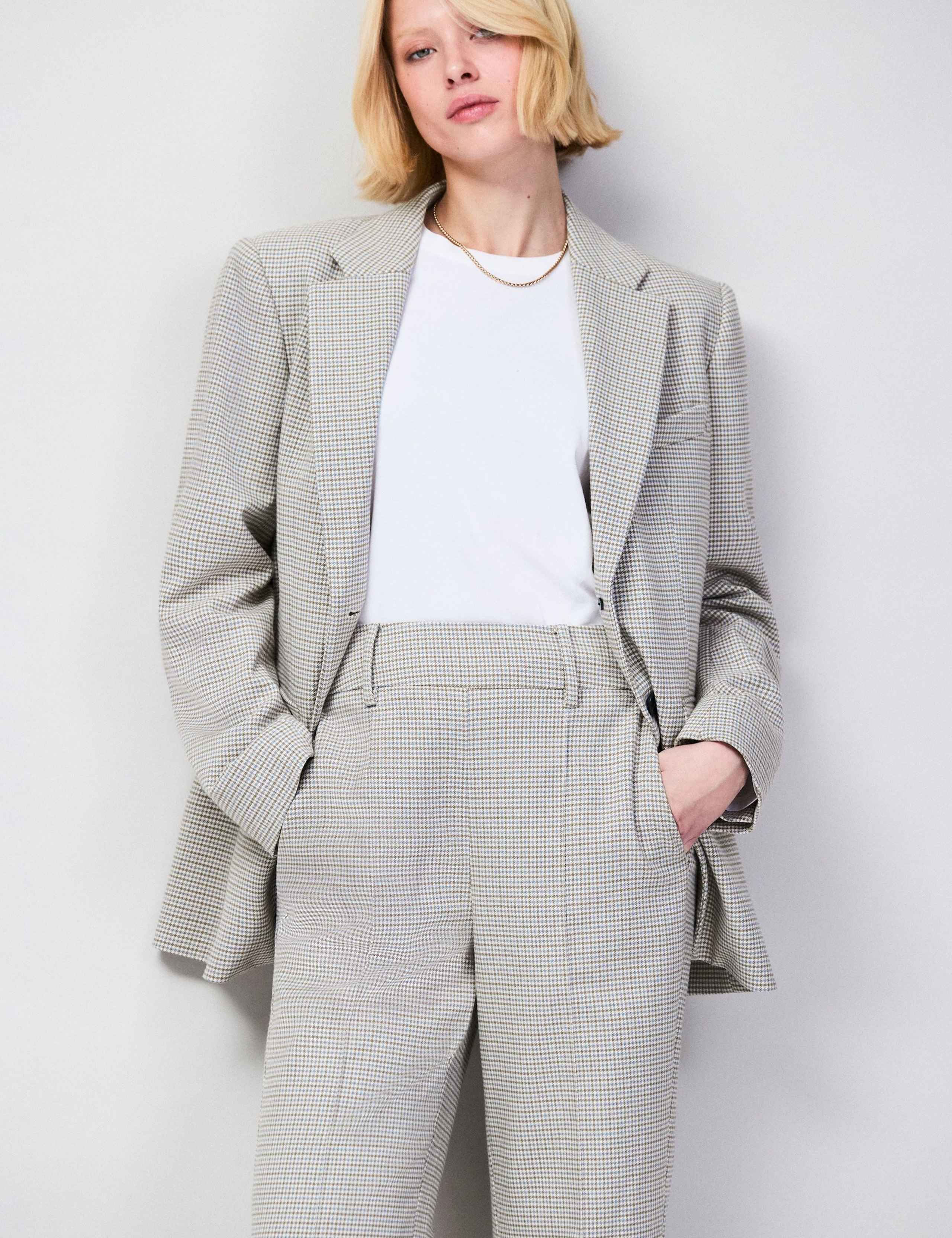 Oversized Dogtooth Single Breasted Blazer 4 of 7