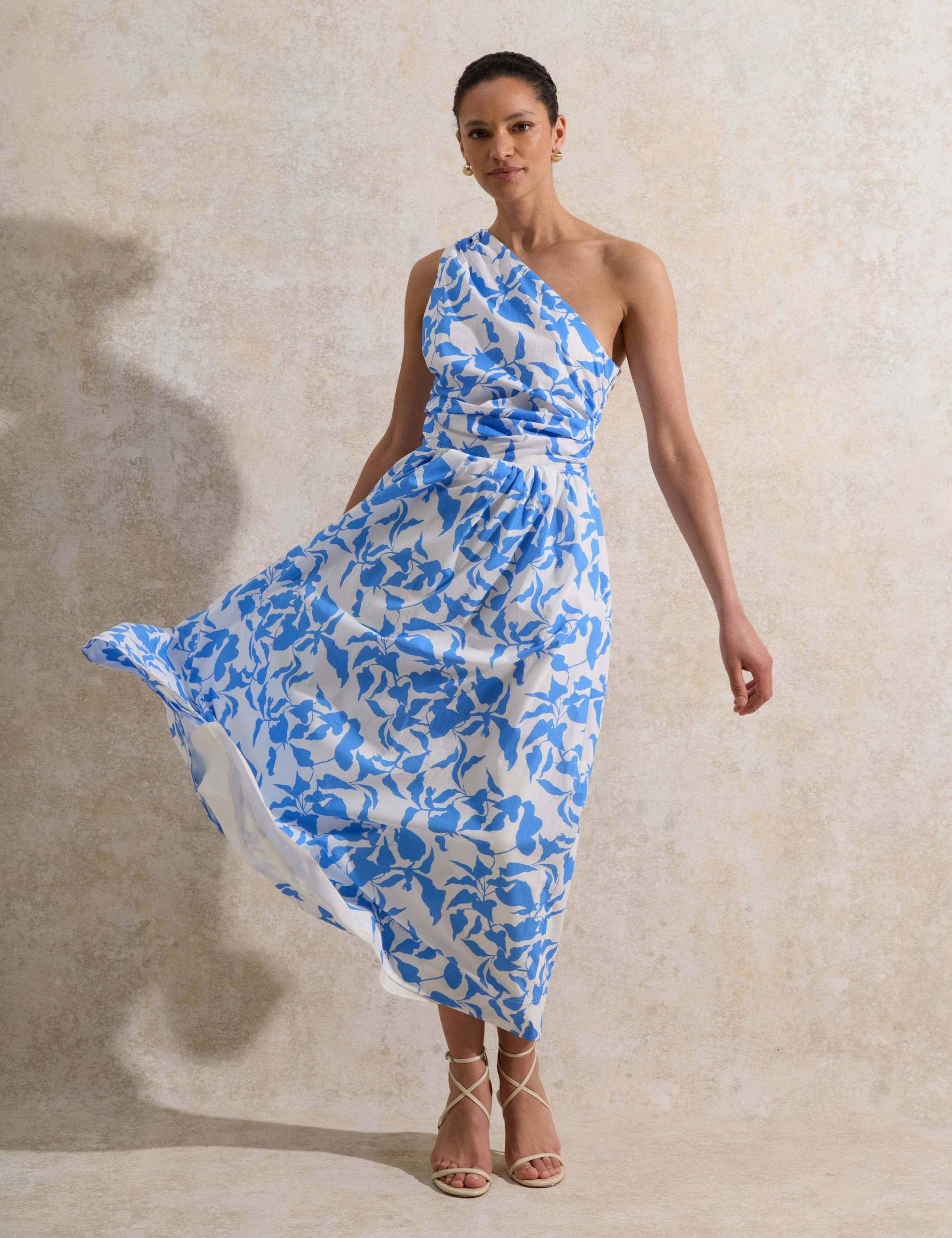 Pure Cotton Printed On Shoulder Midaxi Dress 6 of 6