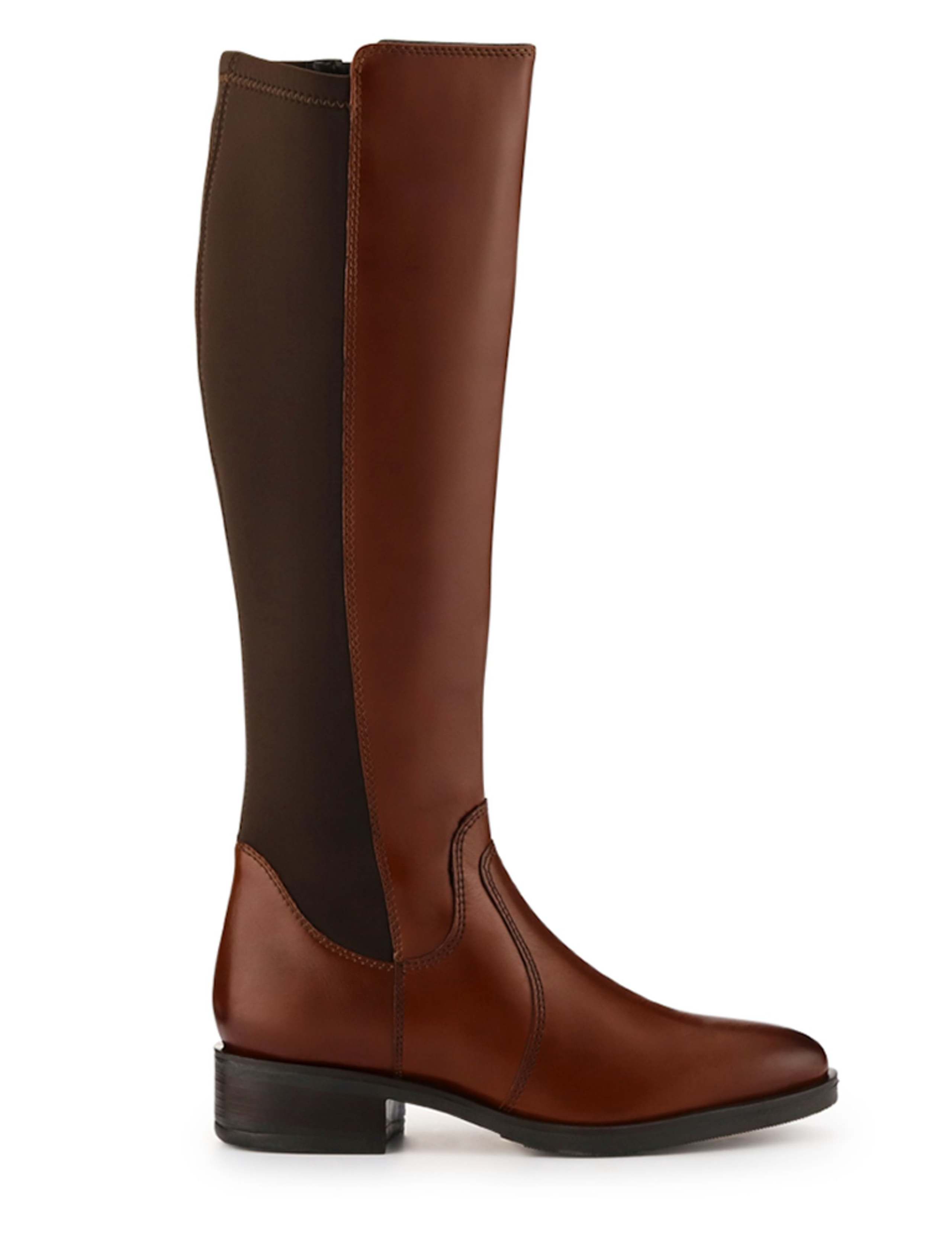 Leather Block Heel Knee High Boots 2 of 6