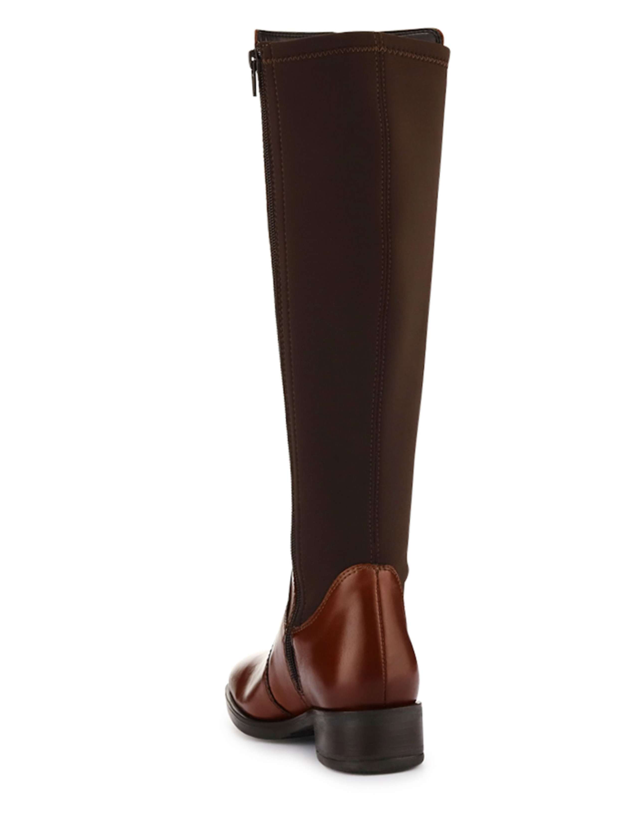 Leather Block Heel Knee High Boots 4 of 6