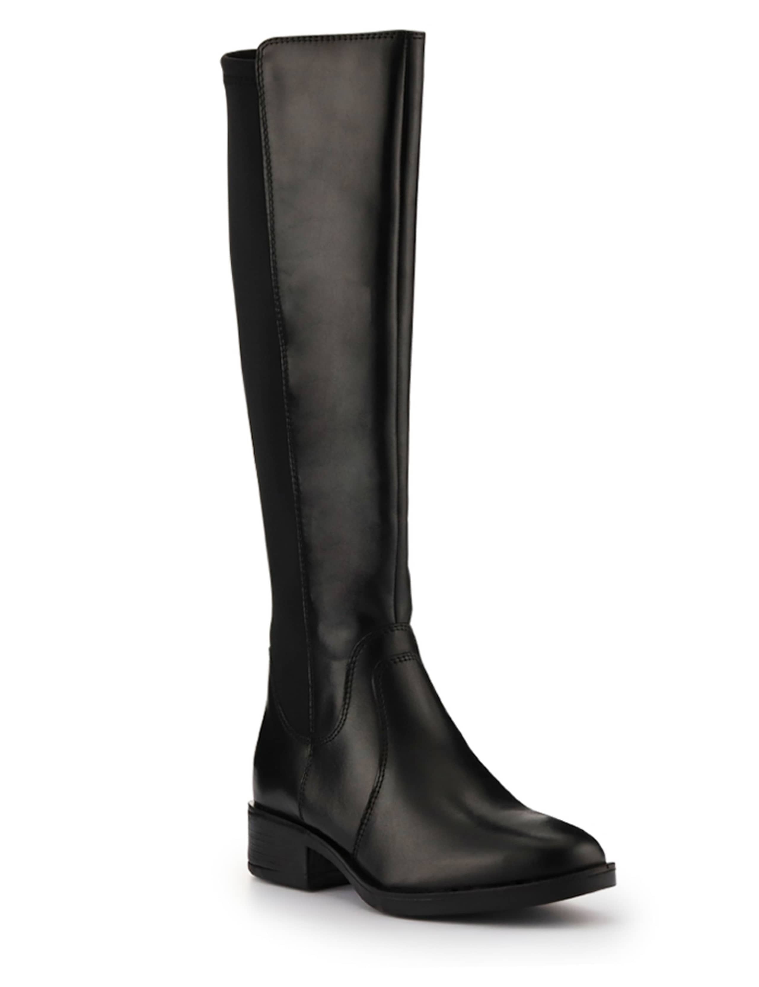 Leather Block Heel Knee High Boots 2 of 6