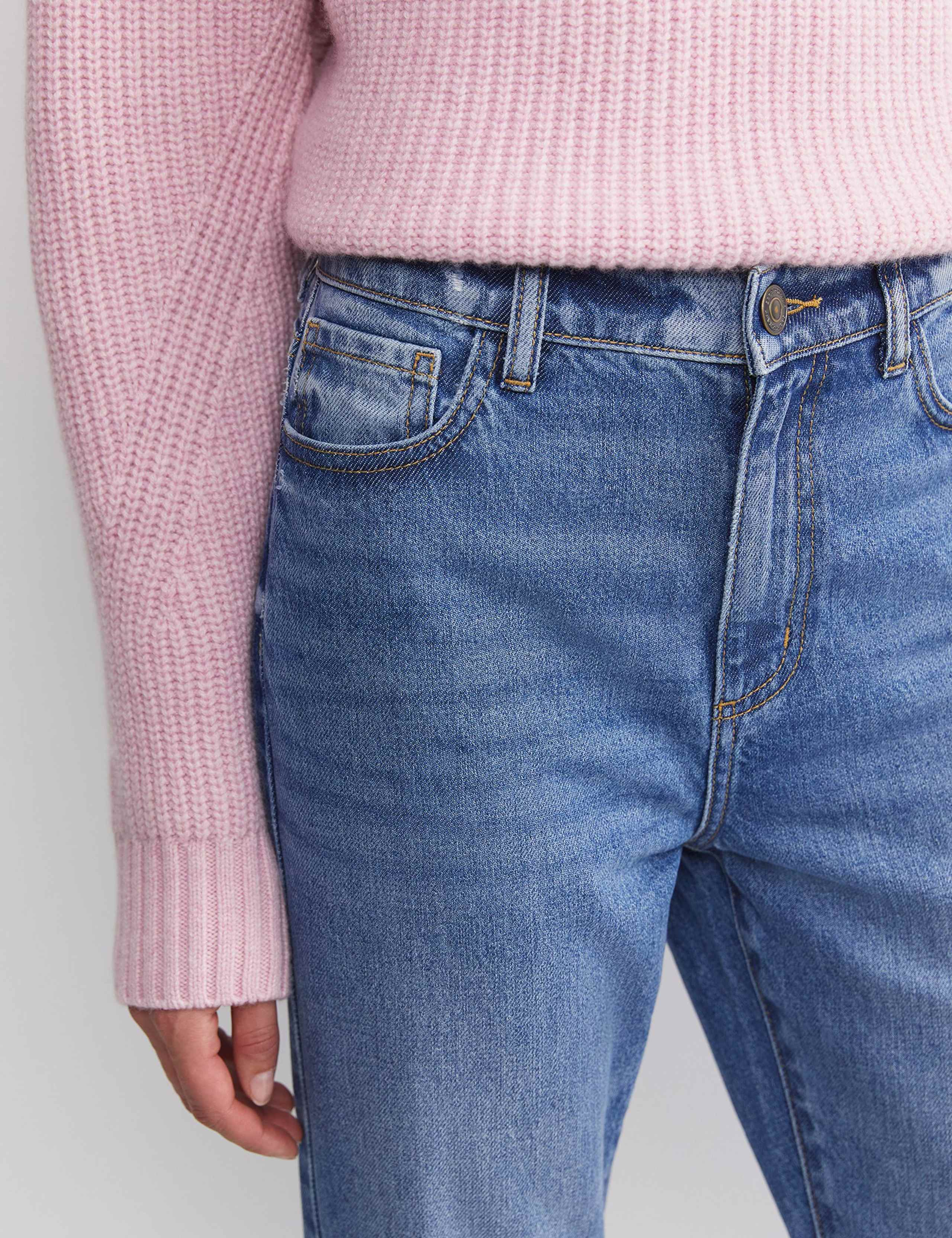 Lyocell Blend Mid Rise Straight Leg Jeans 5 of 5