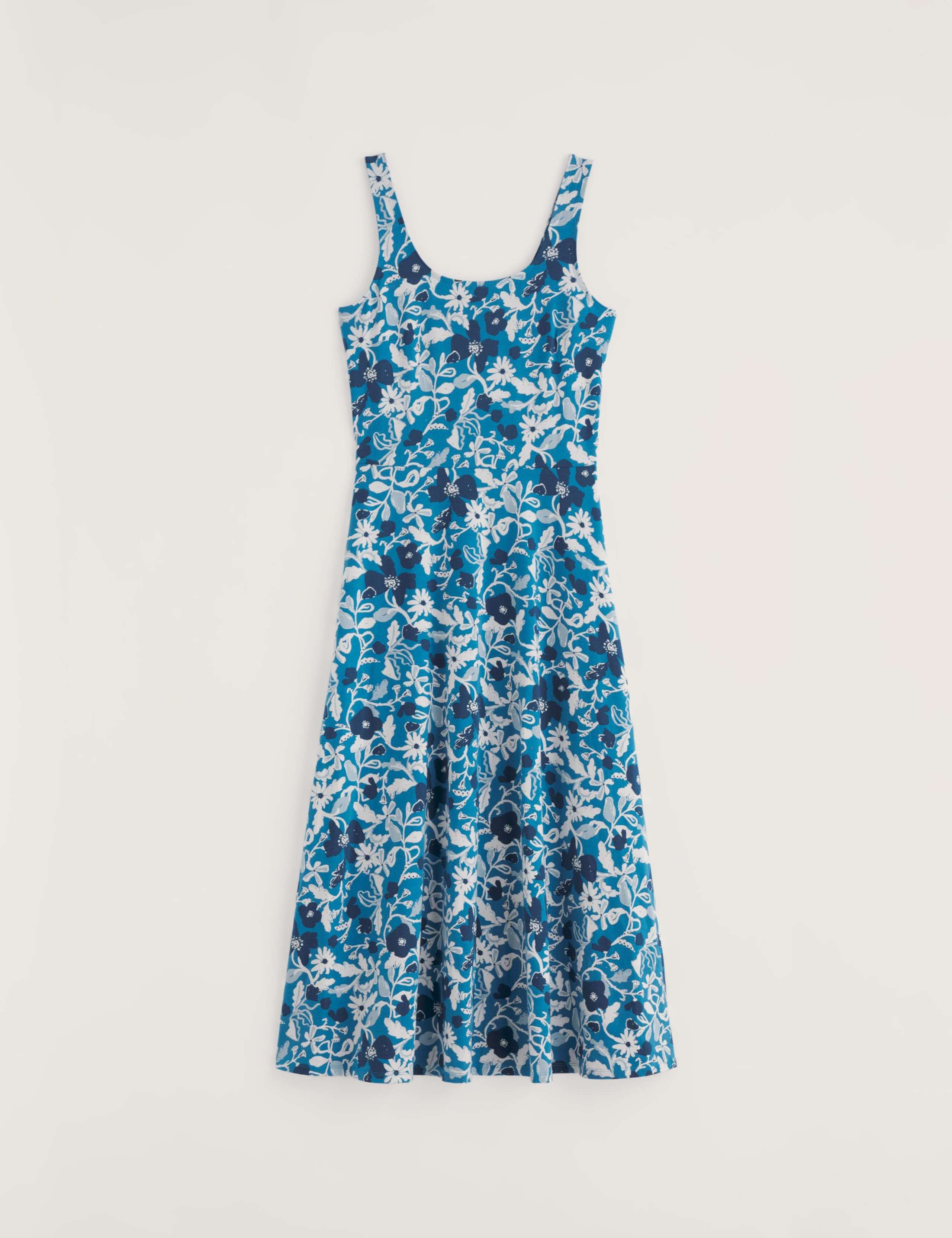 Cotton Rich Floral Midi Skater Dress 2 of 5