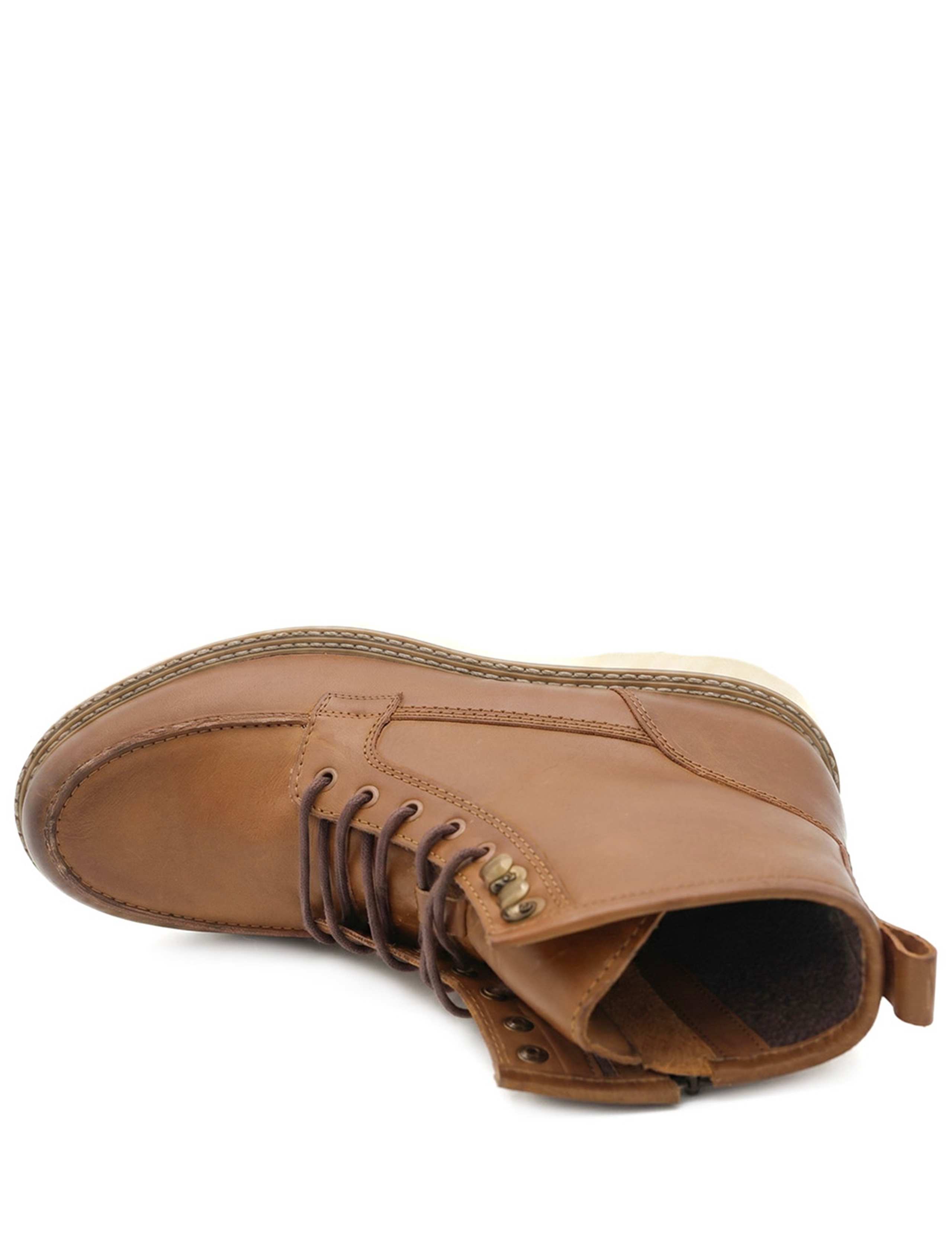 Leather Chunky Casual Boots 5 of 6