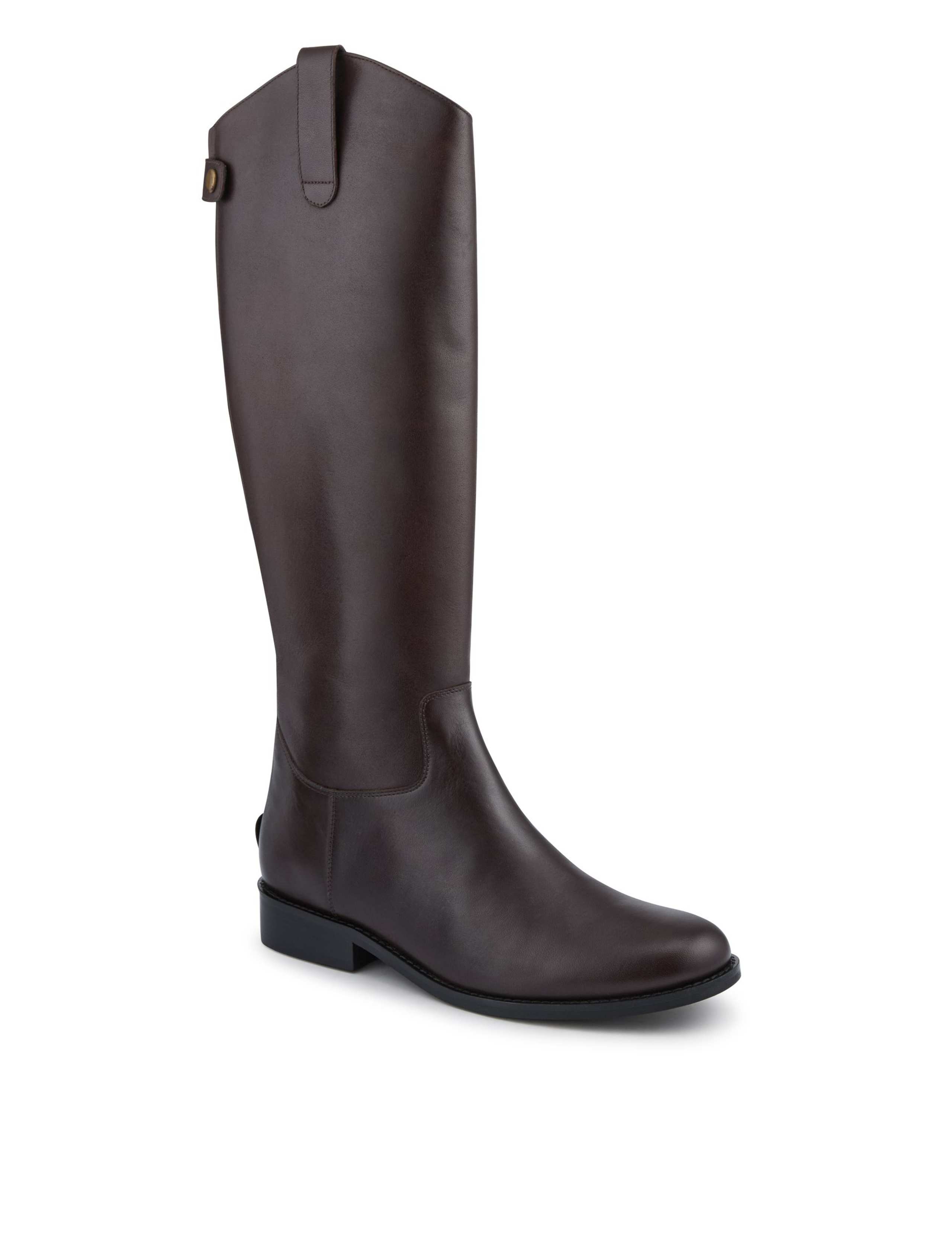 Leather Block Heel Knee High Boots 3 of 6