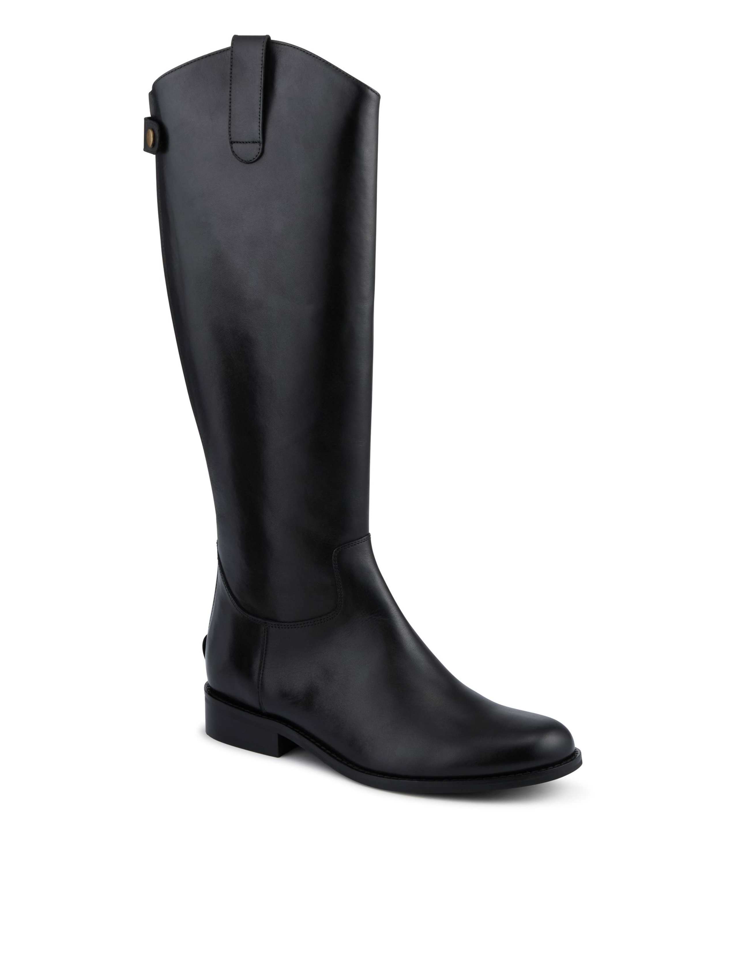 Leather Block Heel Knee High Boots 3 of 6