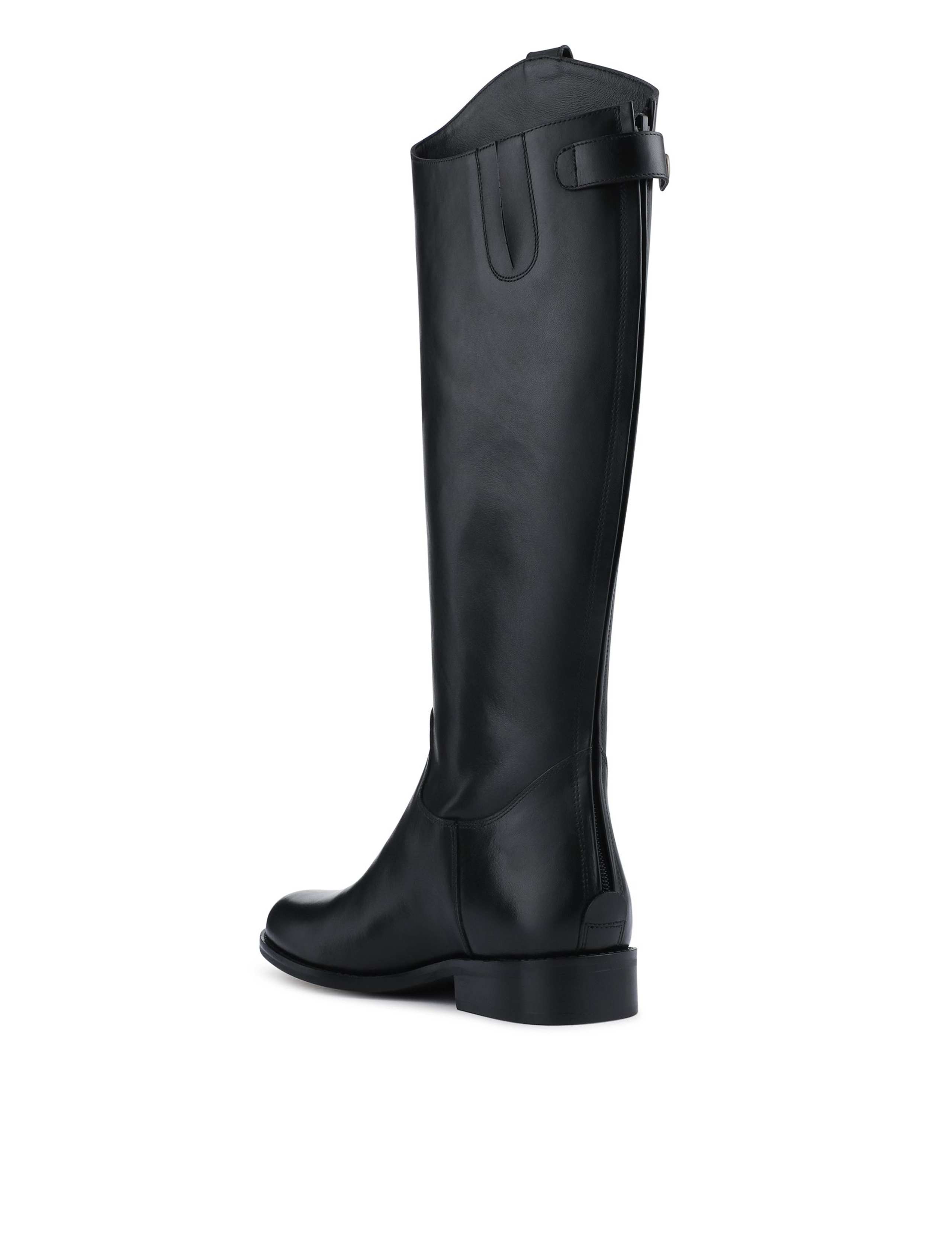 Leather Block Heel Knee High Boots 4 of 6