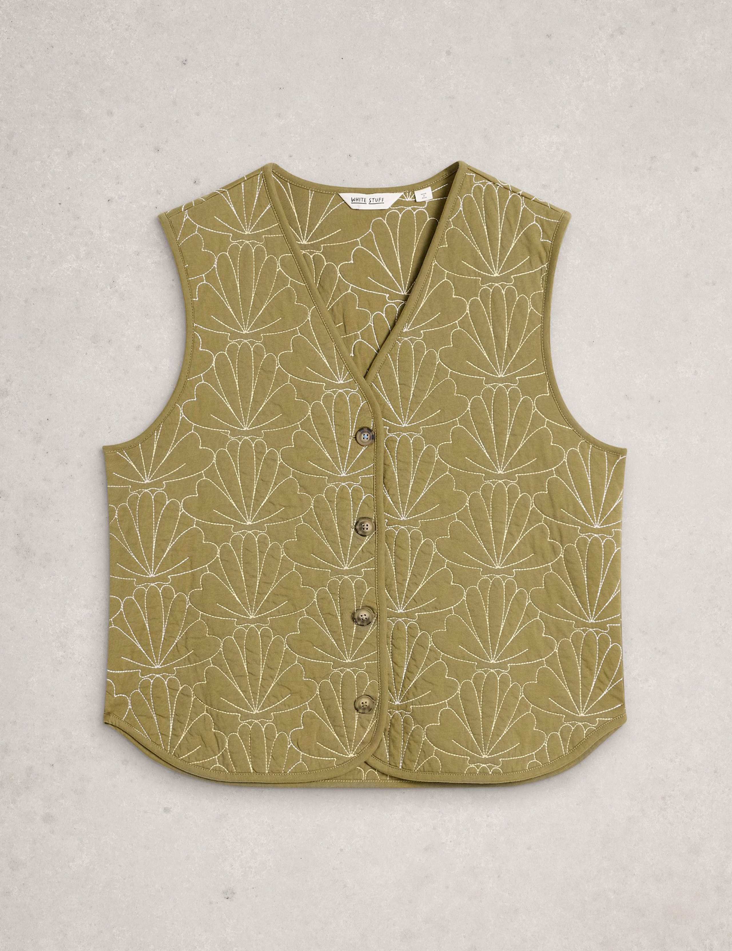 Pure Cotton Embroidered Gilet 2 of 6