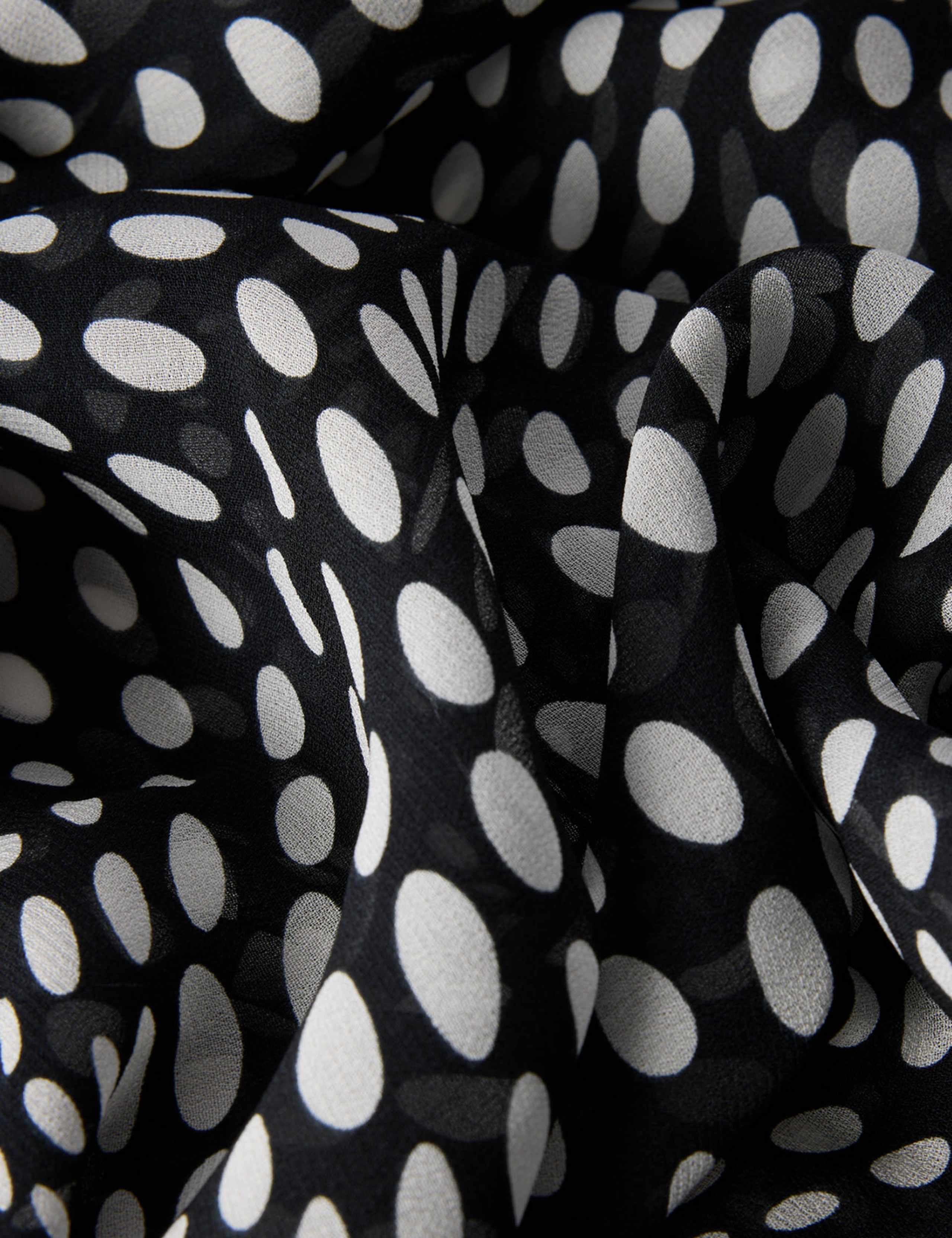 Spot Print Scarf Neck Blouse 7 of 7