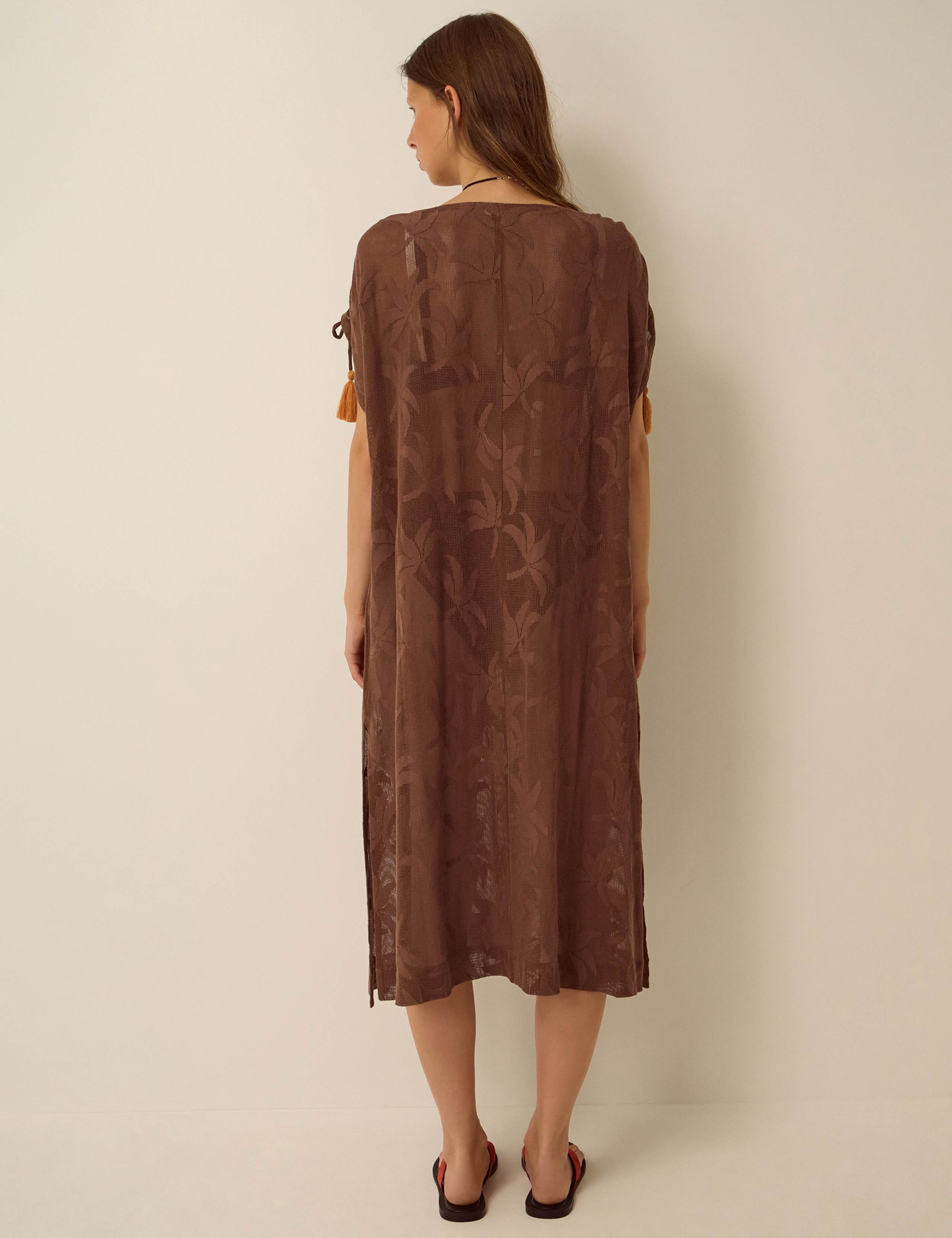 Cotton Rich Jacquard Kaftan 2 of 5