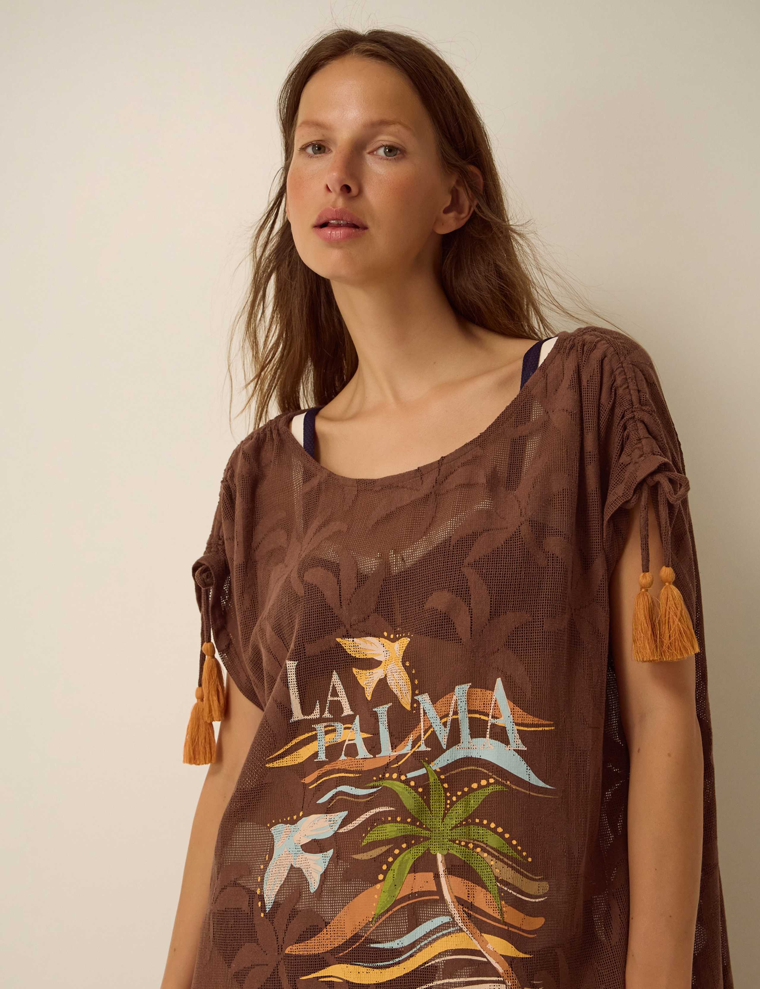 Cotton Rich Jacquard Kaftan 4 of 5
