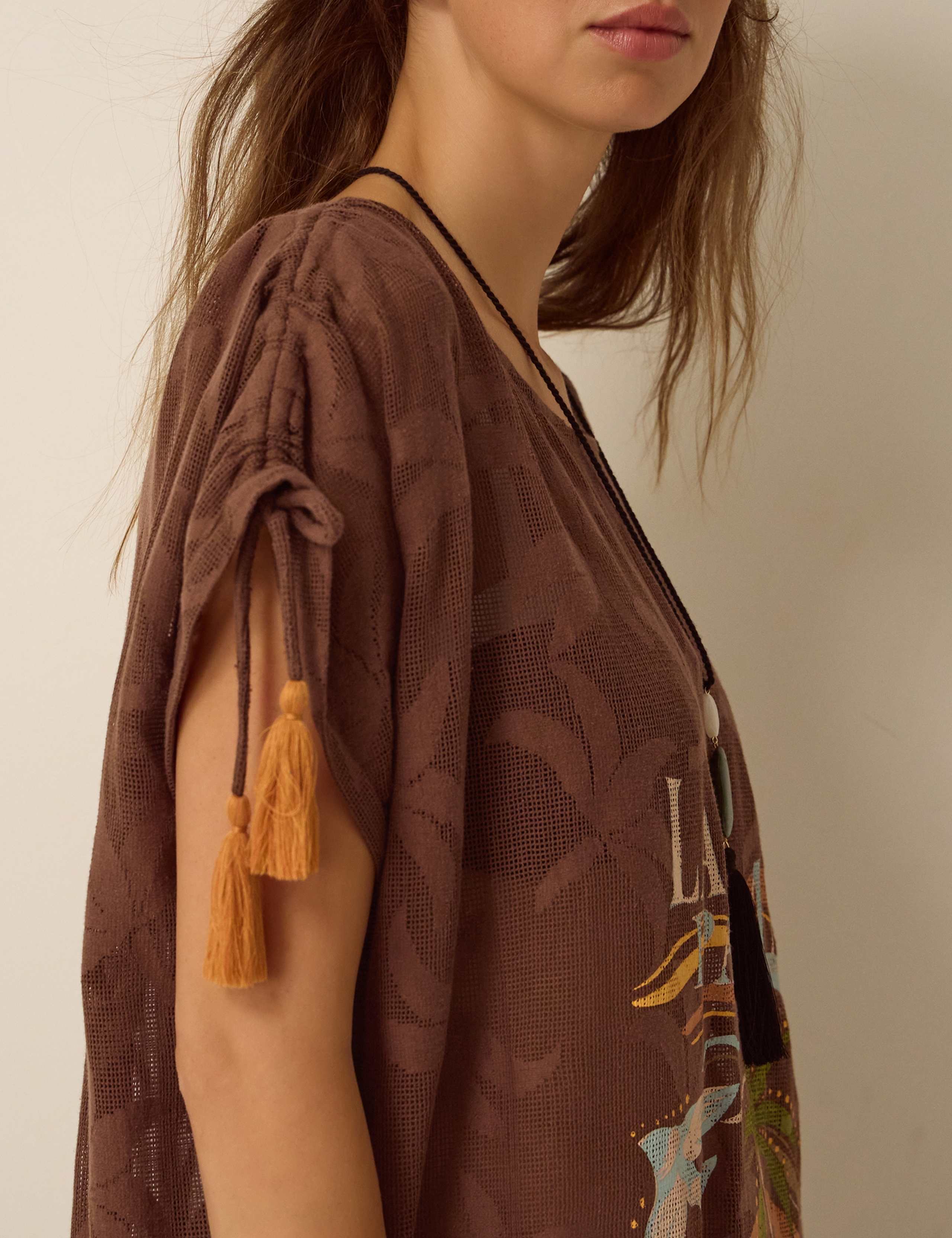 Cotton Rich Jacquard Kaftan 5 of 5