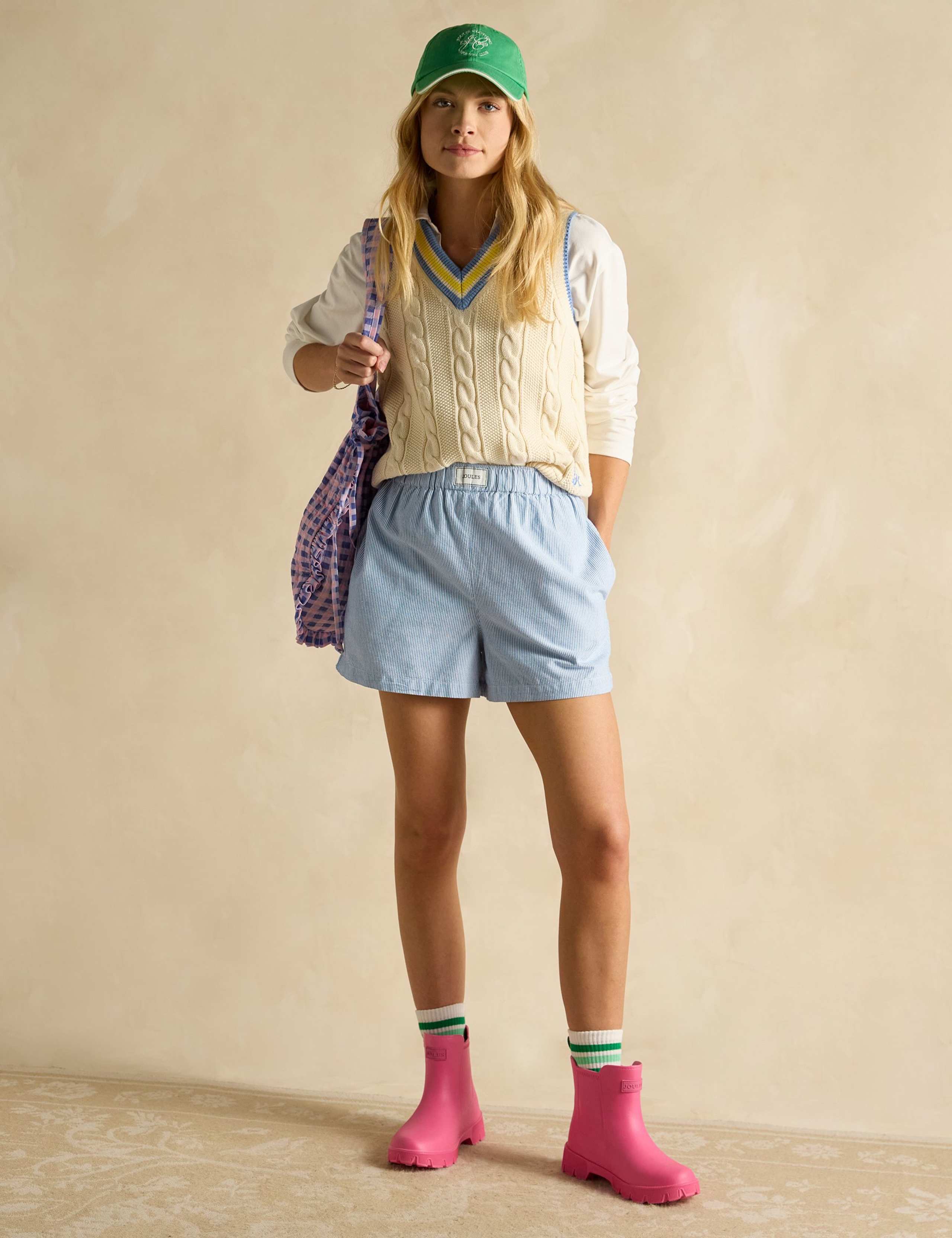 Pure Cotton Striped Elasticated Waist Shorts 3 of 5