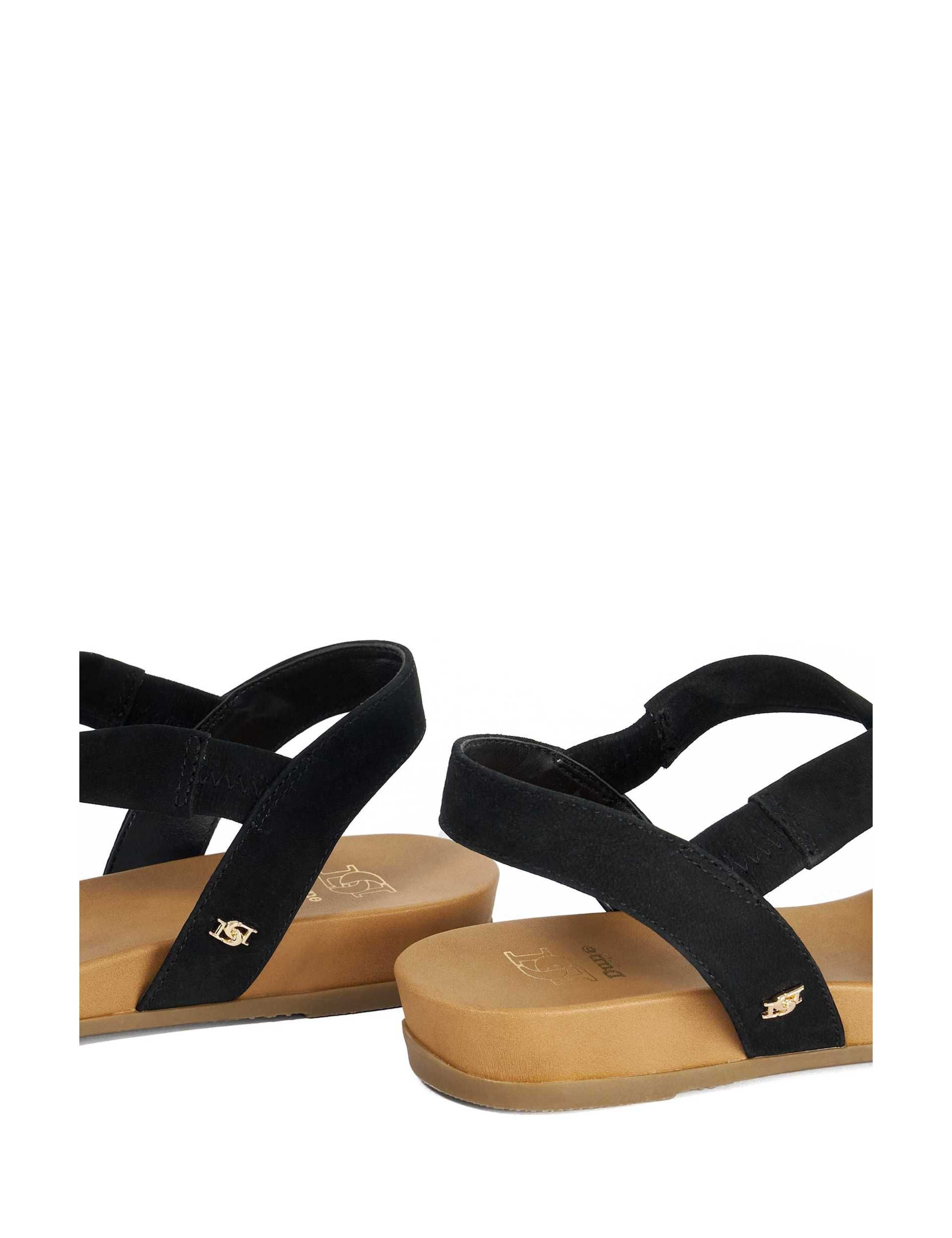 Leather Cross Strap Flat Sandals 4 of 5