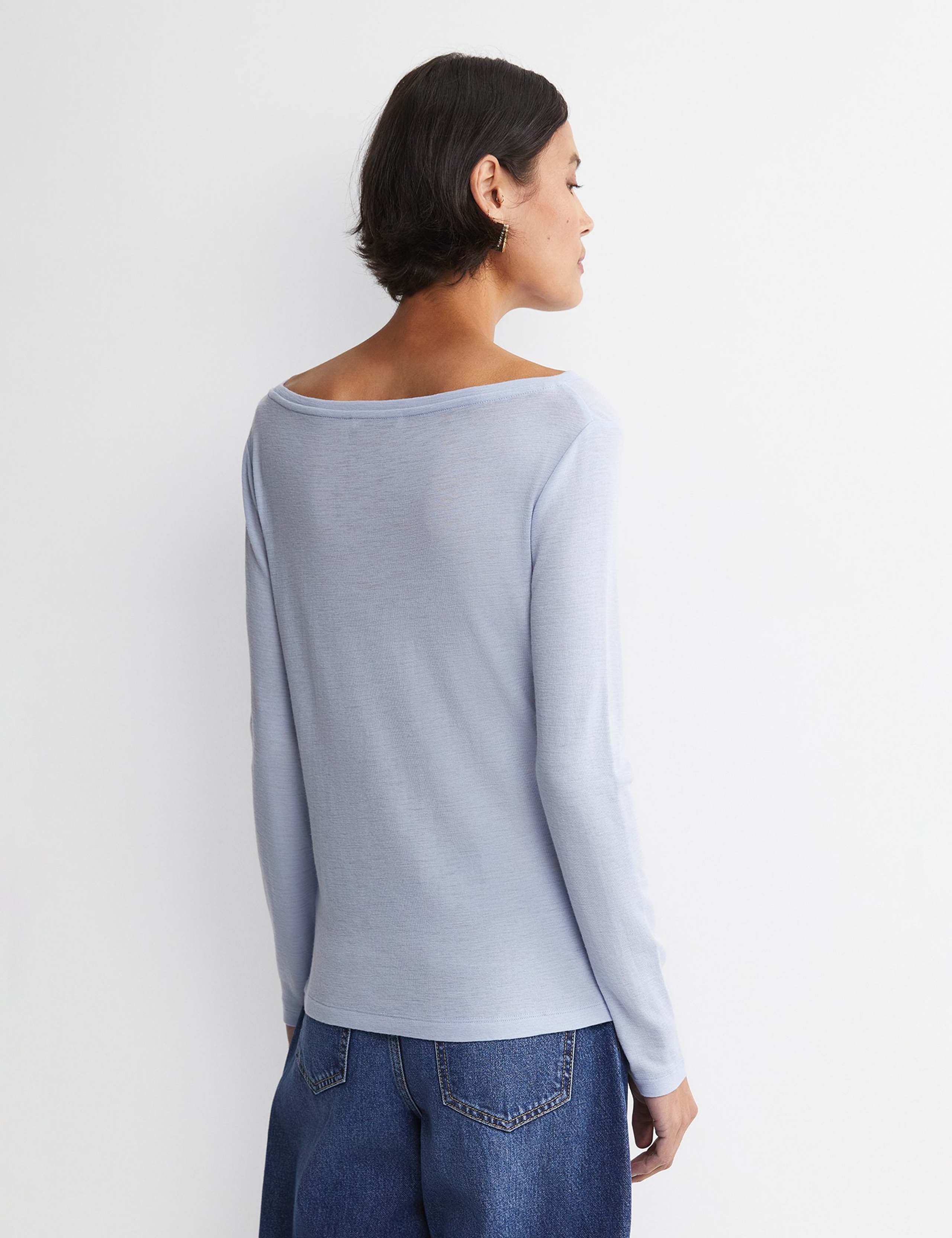 Pure Merino Wool Twist Front Top 3 of 5
