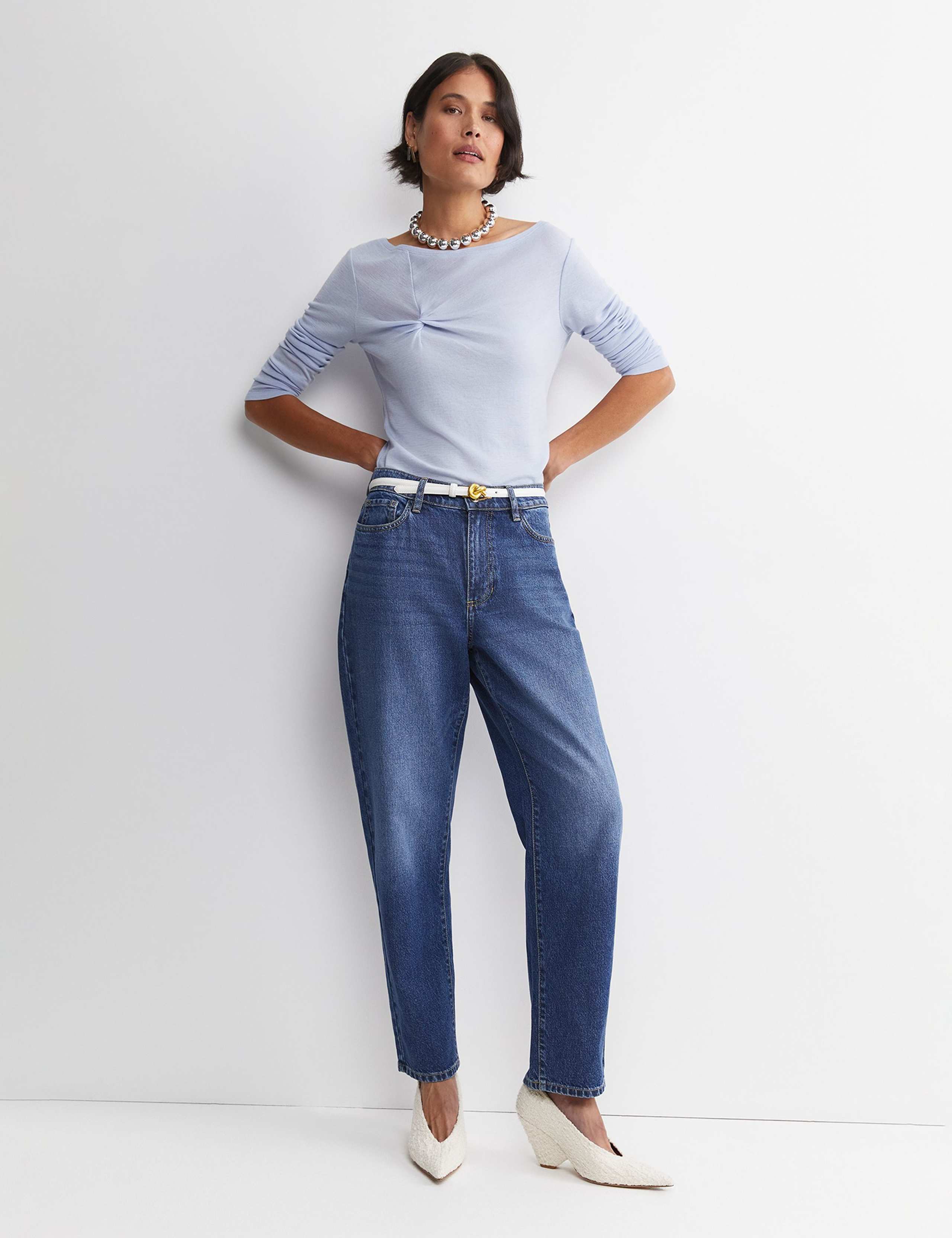 Pure Merino Wool Twist Front Top 4 of 5
