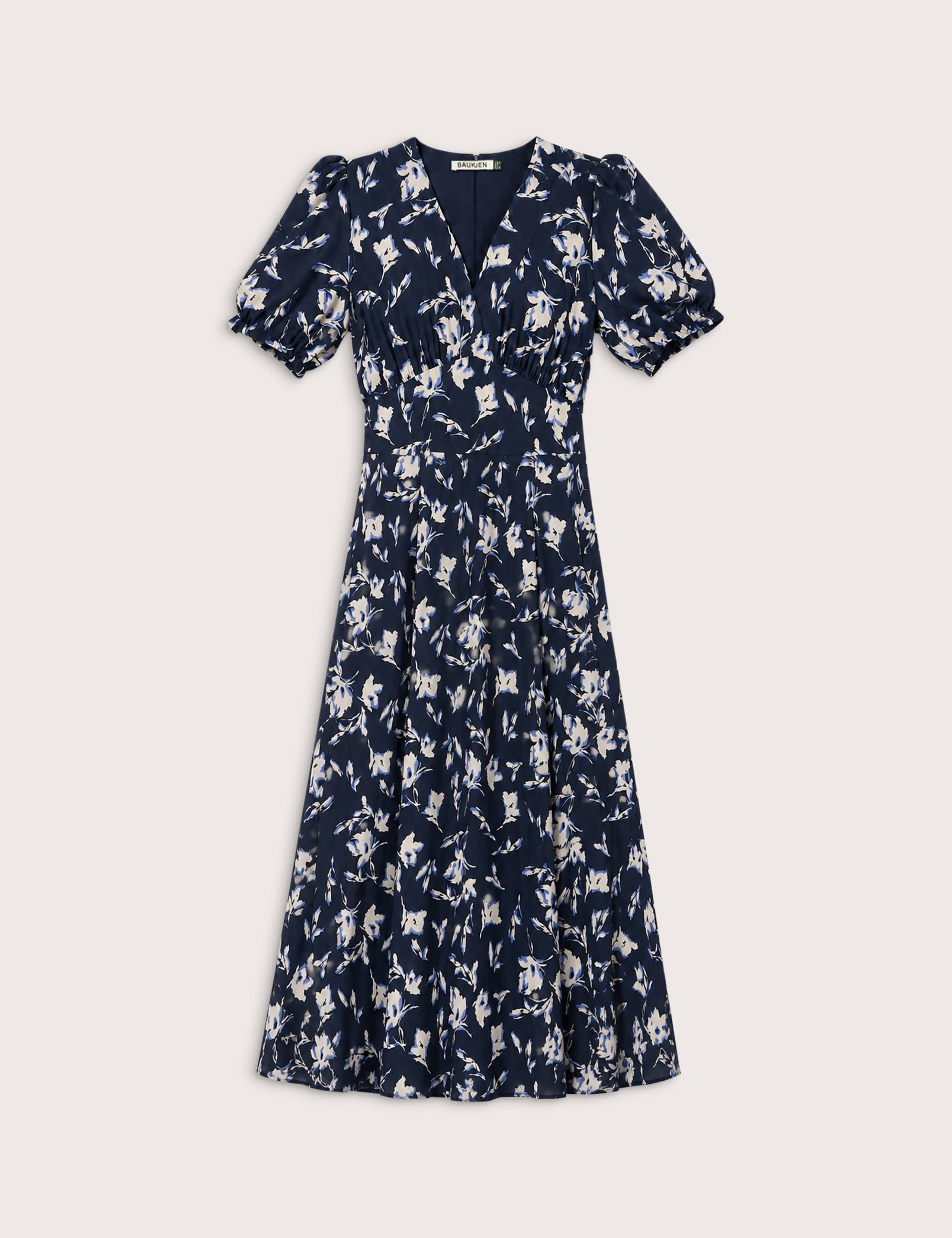 Floral V-Neck Midi Skater Dress 2 of 5