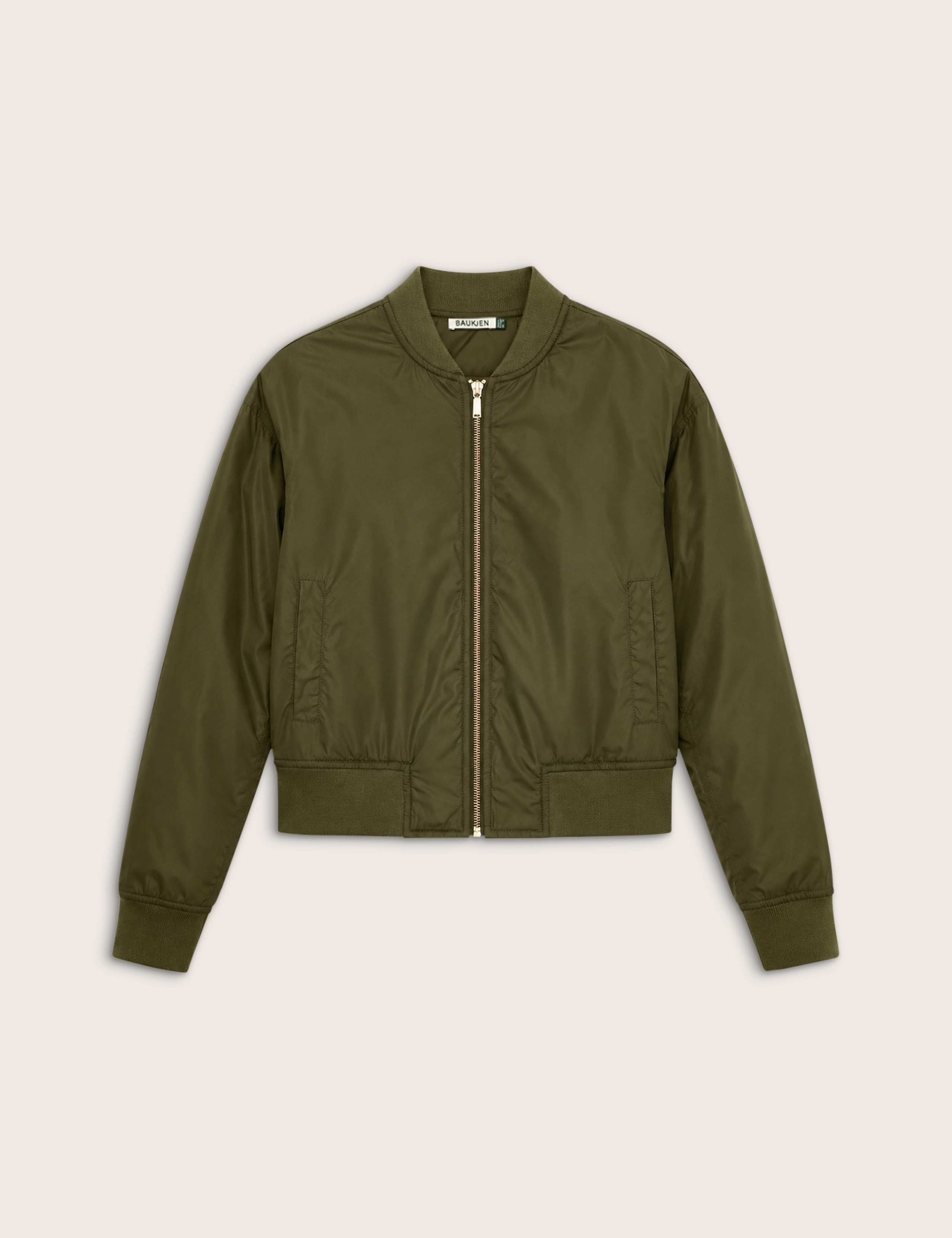 Padded Relaxed Cropped Bomber Jacket 2 of 6