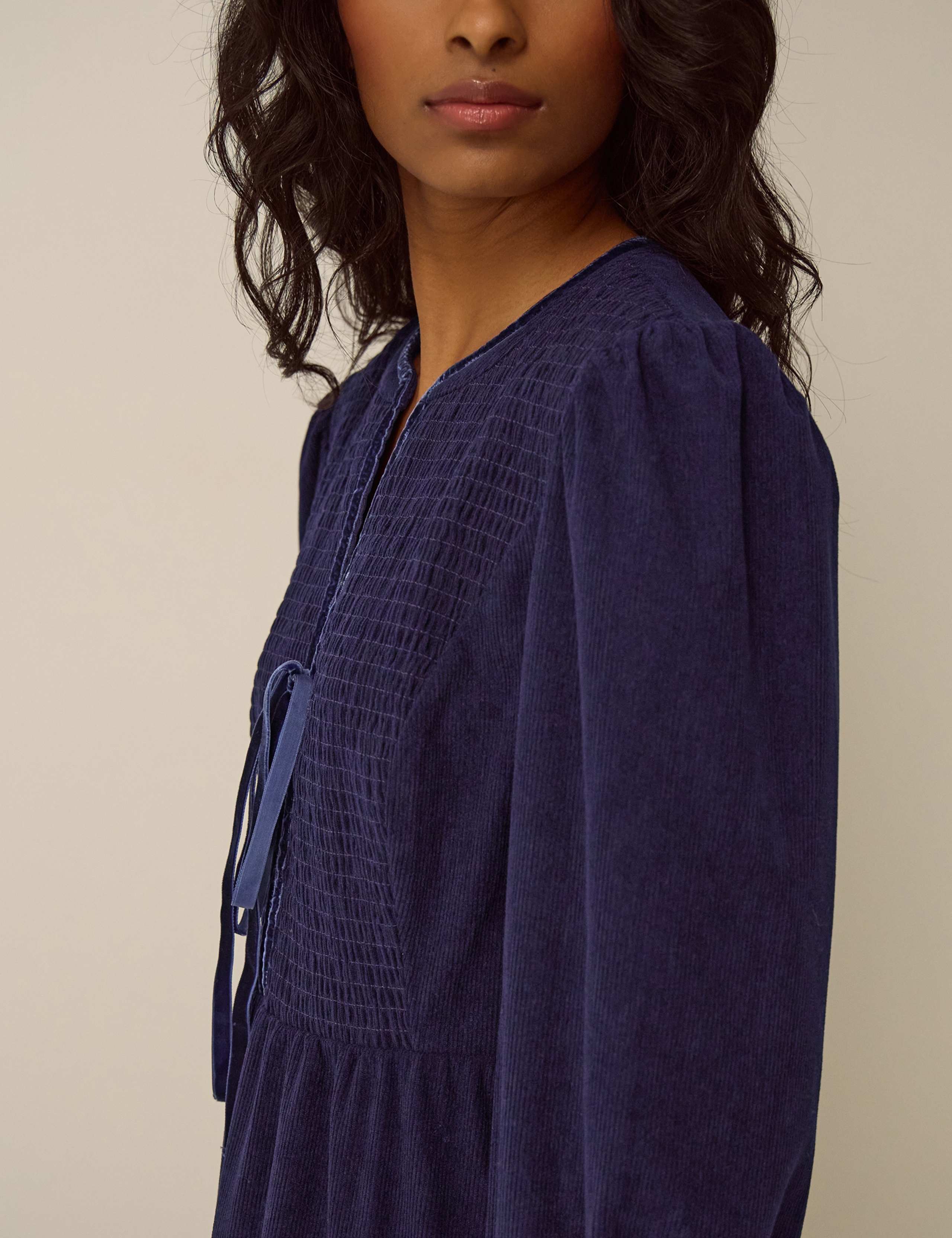 Stretch Corduroy Midi Skater Dress 5 of 5