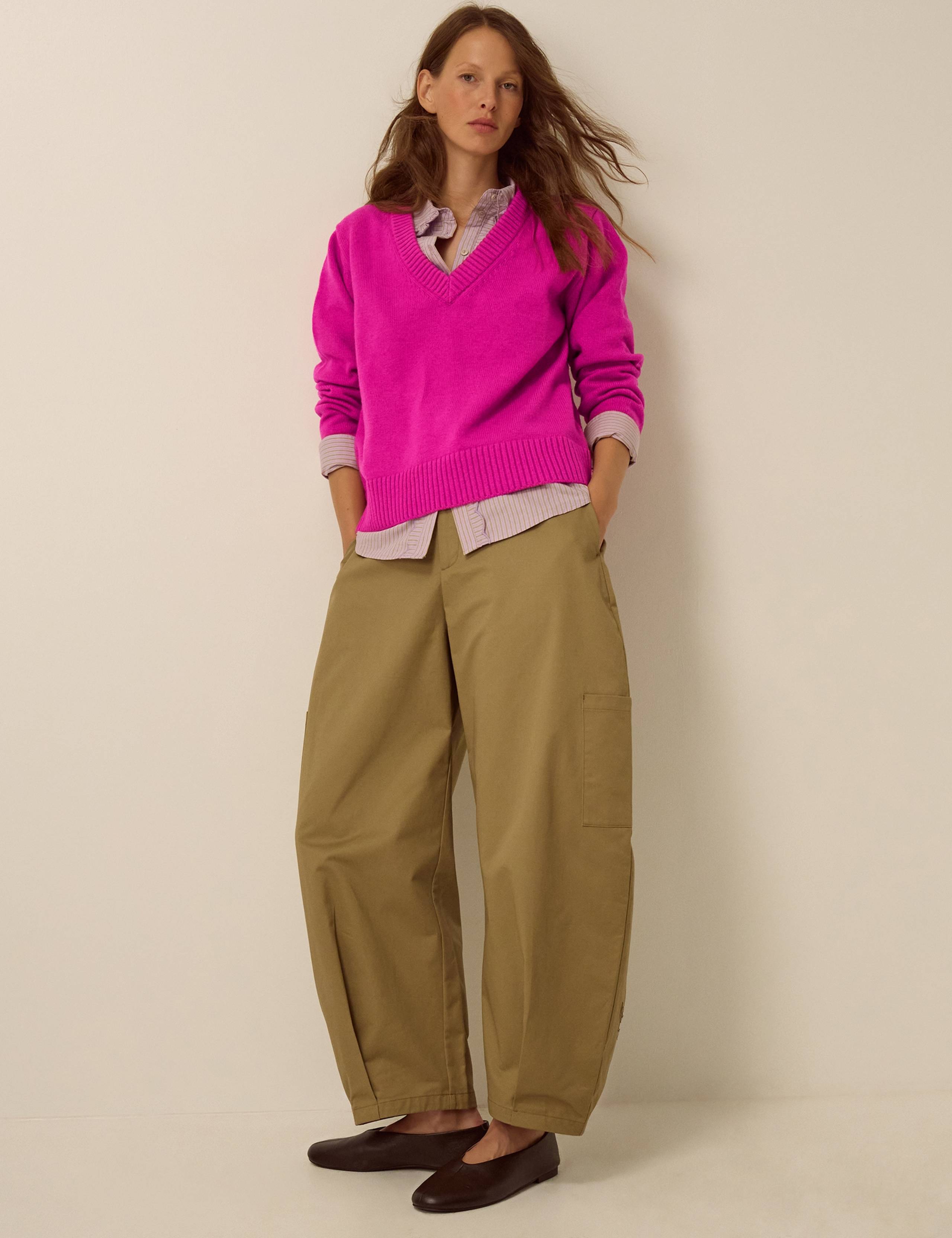 Wool Blend Regular Fit V Neck Jumper 2 of 4