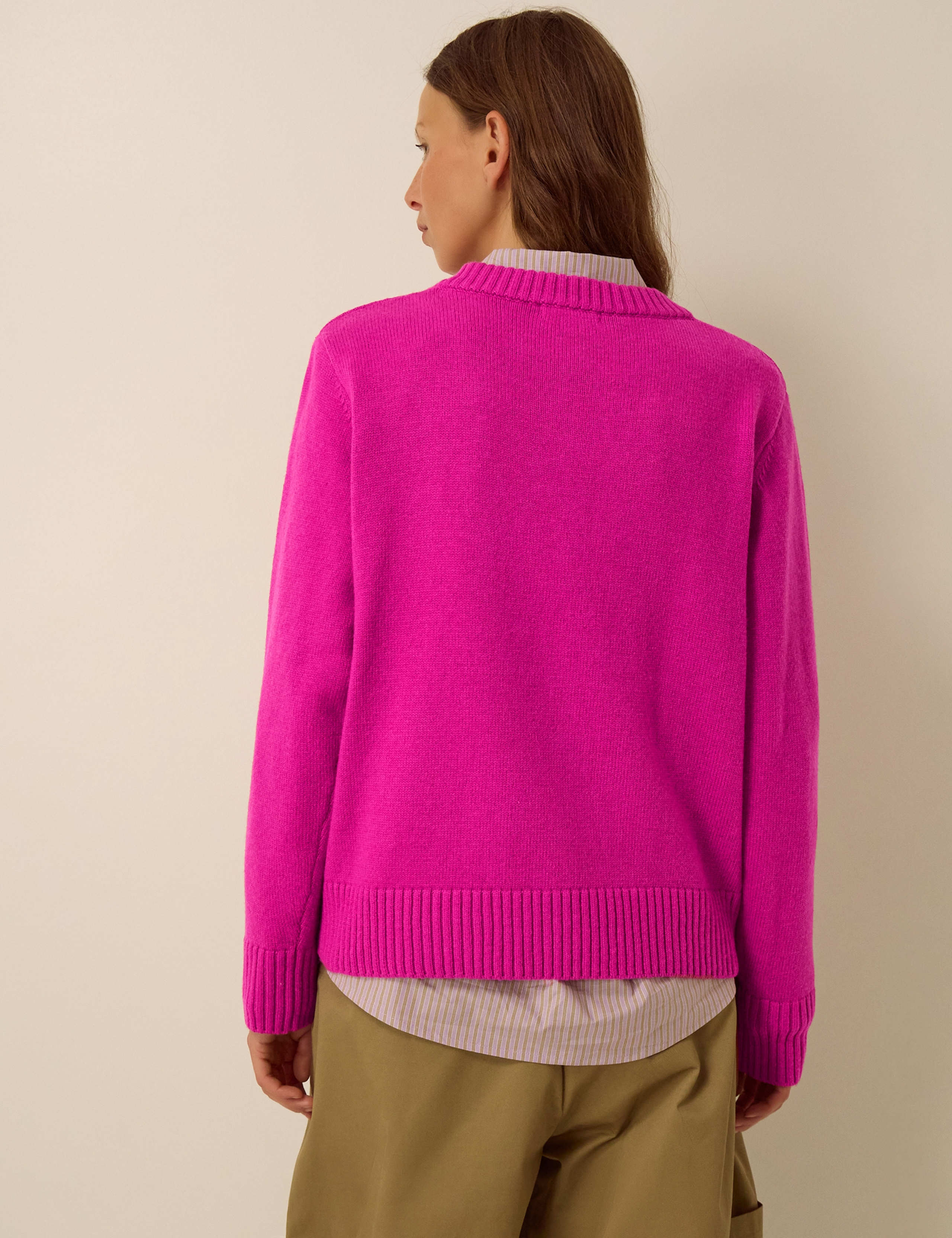 Wool Blend Regular Fit V Neck Jumper 3 of 4