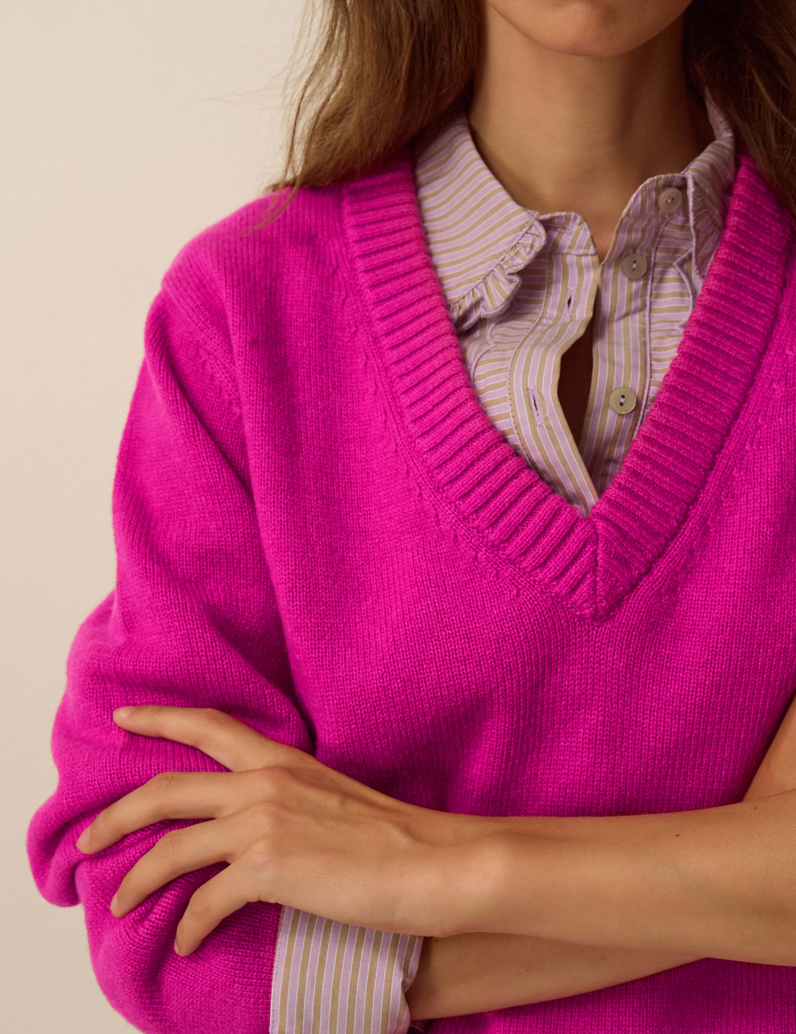 Wool Blend Regular Fit V Neck Jumper 4 of 4