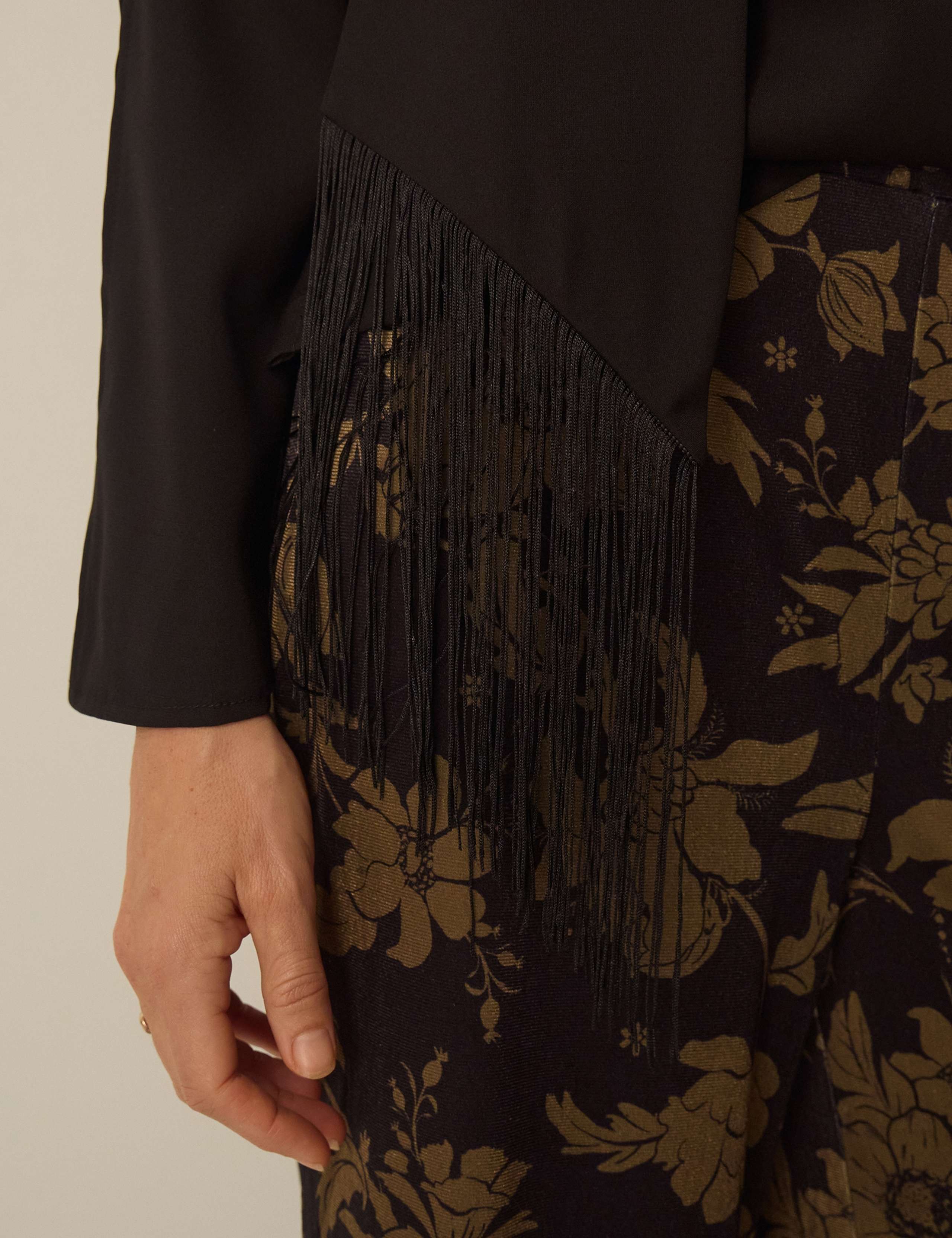 Velvet Printed Wide Leg Trousers 4 of 4