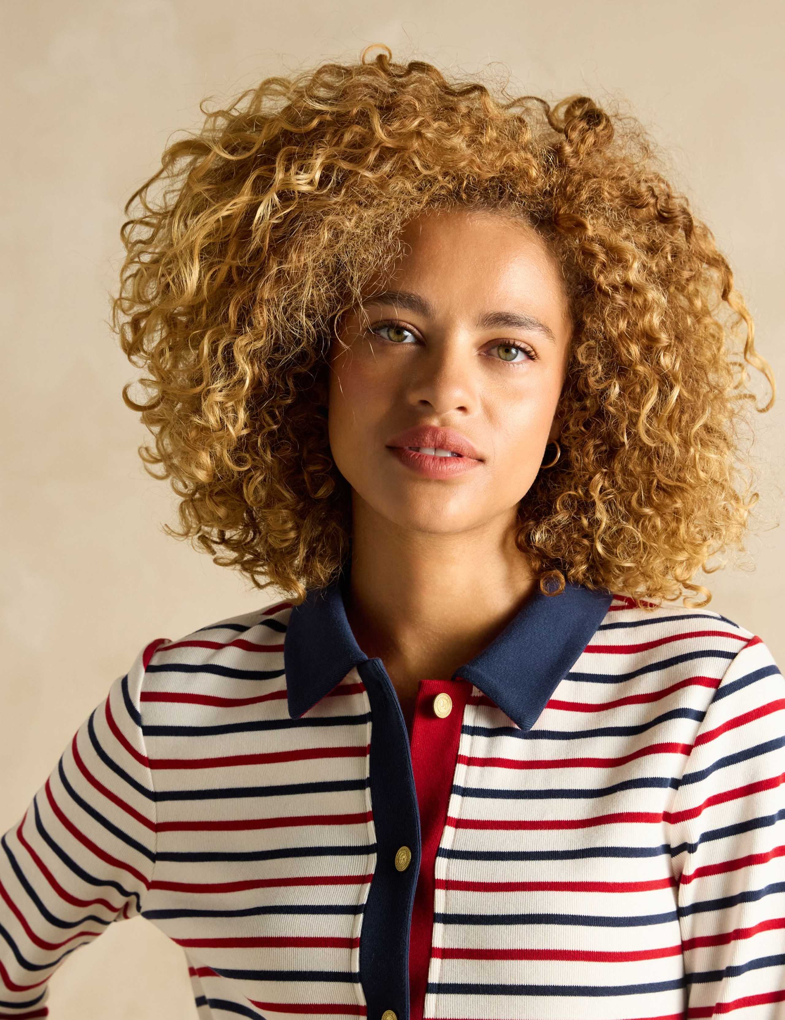 Pure Cotton Striped Collared Cardigan 5 of 7