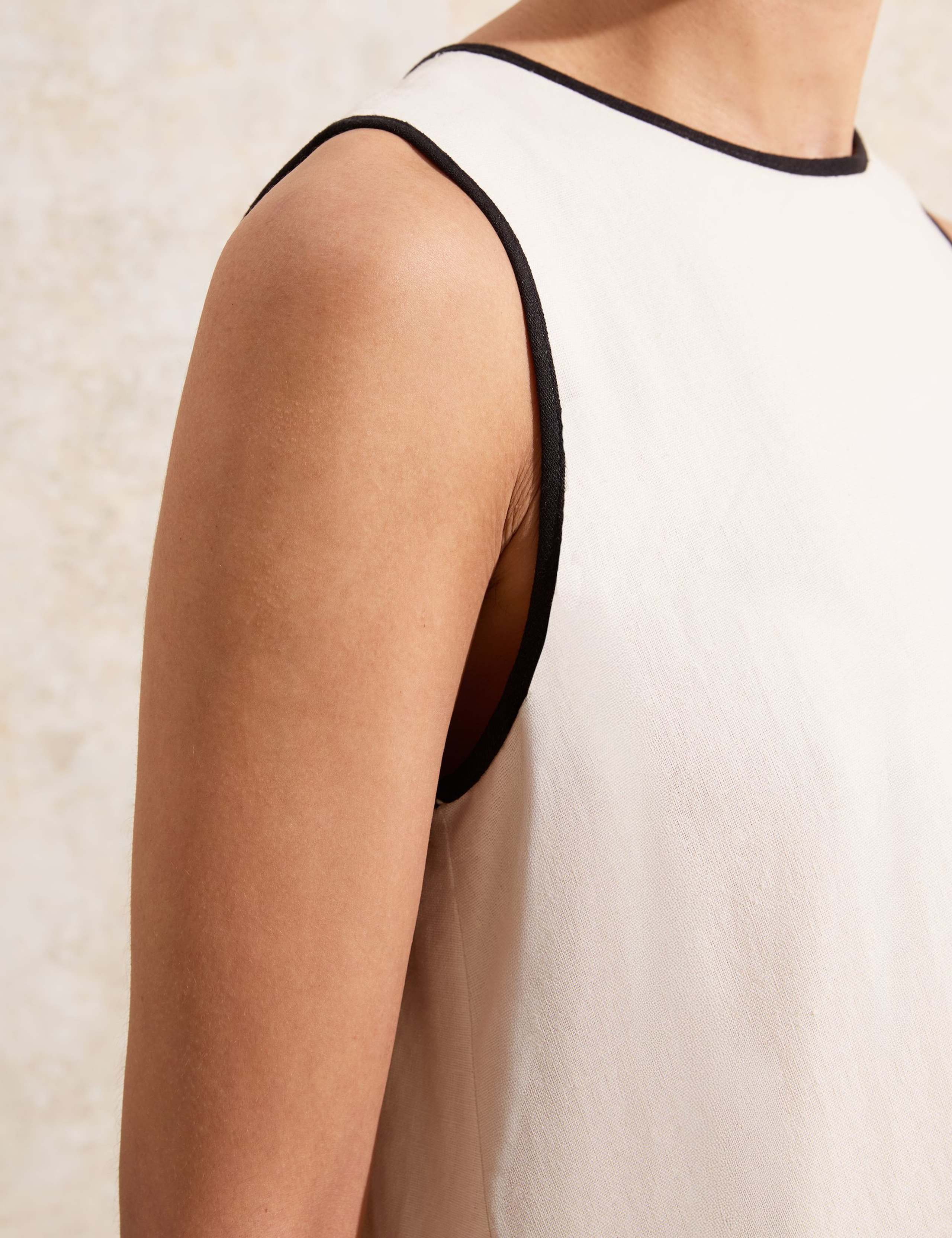 Linen Rich Midi Shift Dress 3 of 4