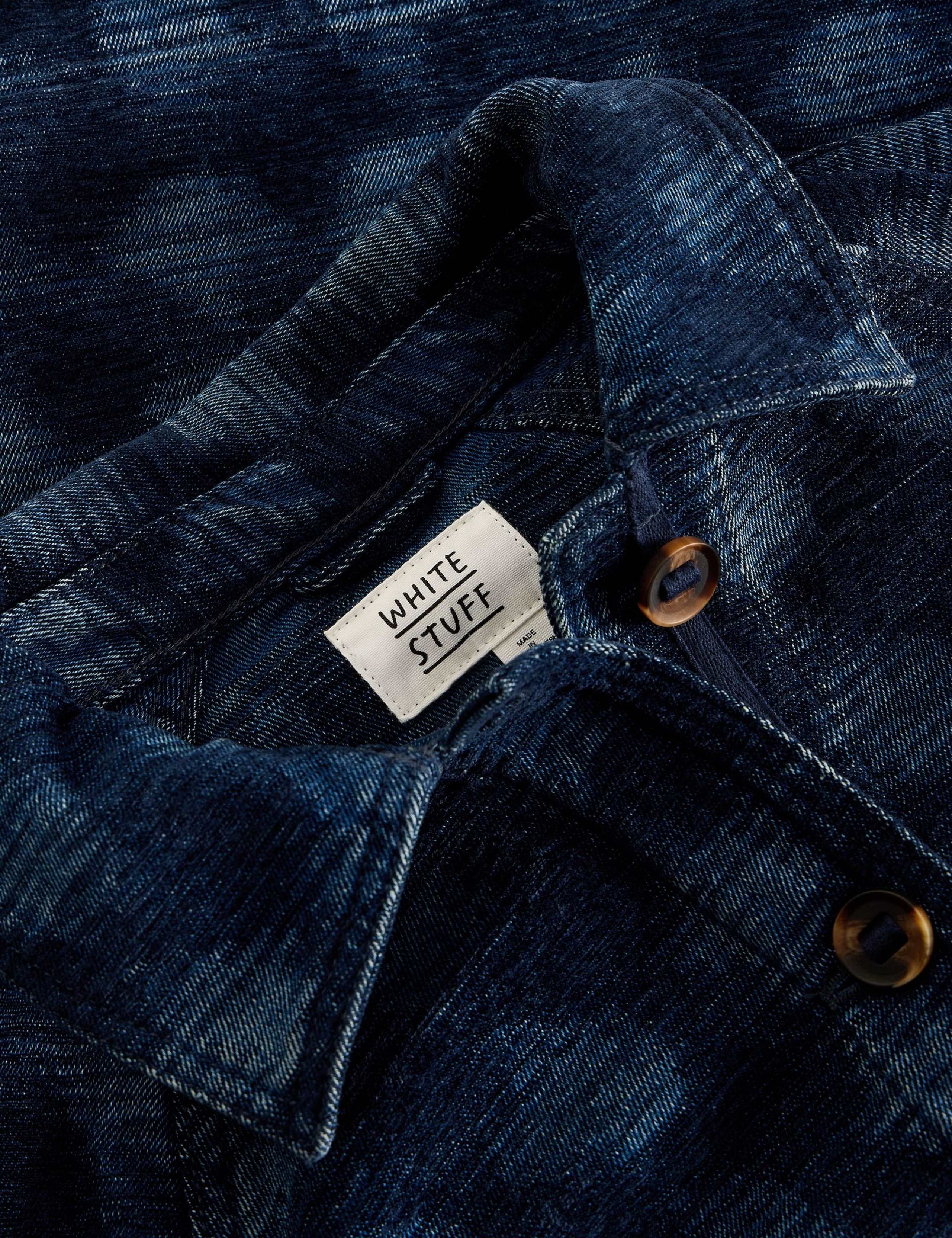 Denim Jacquard Collared Jacket 6 of 6