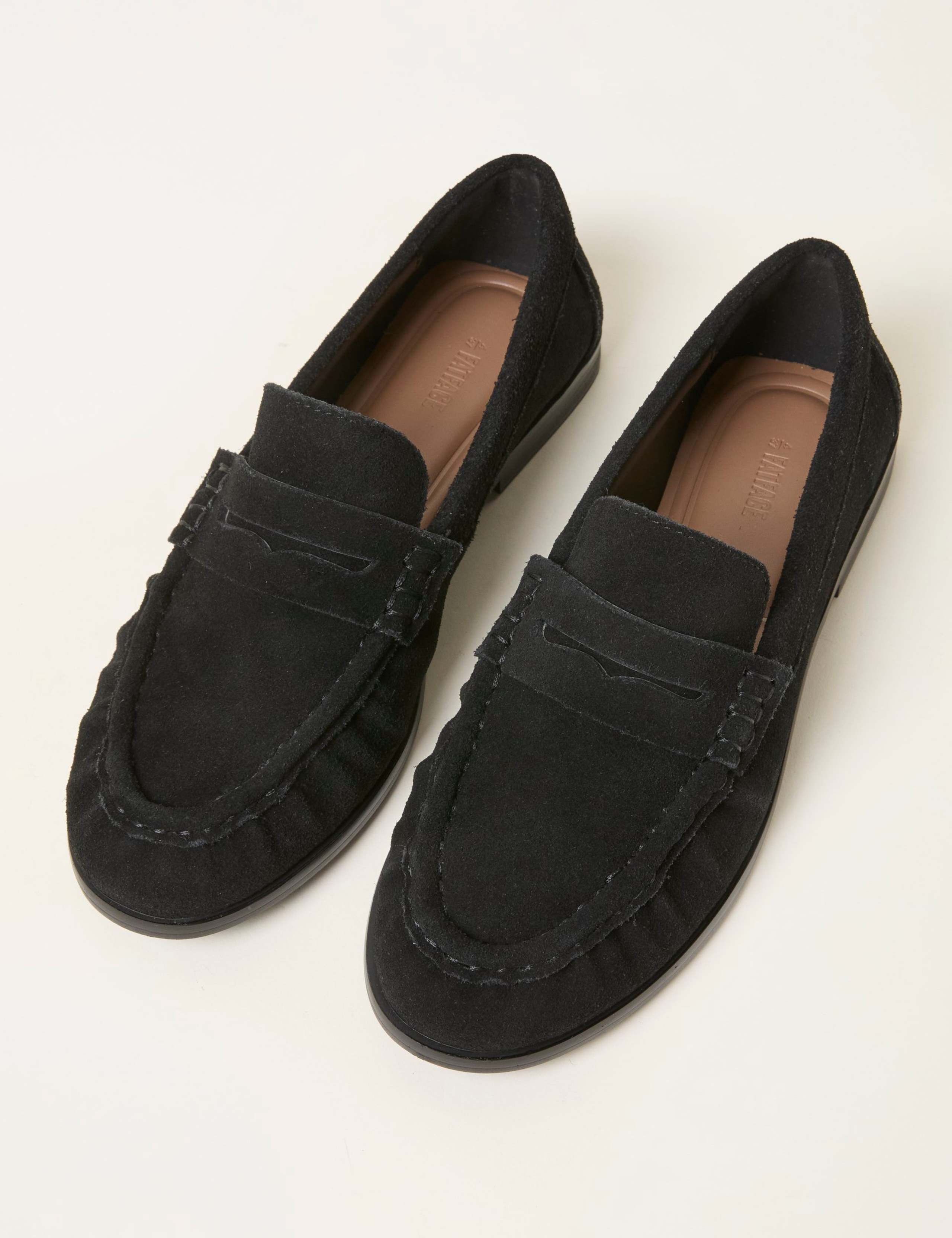 Suede Slip On Flat Loafers 1 of 4