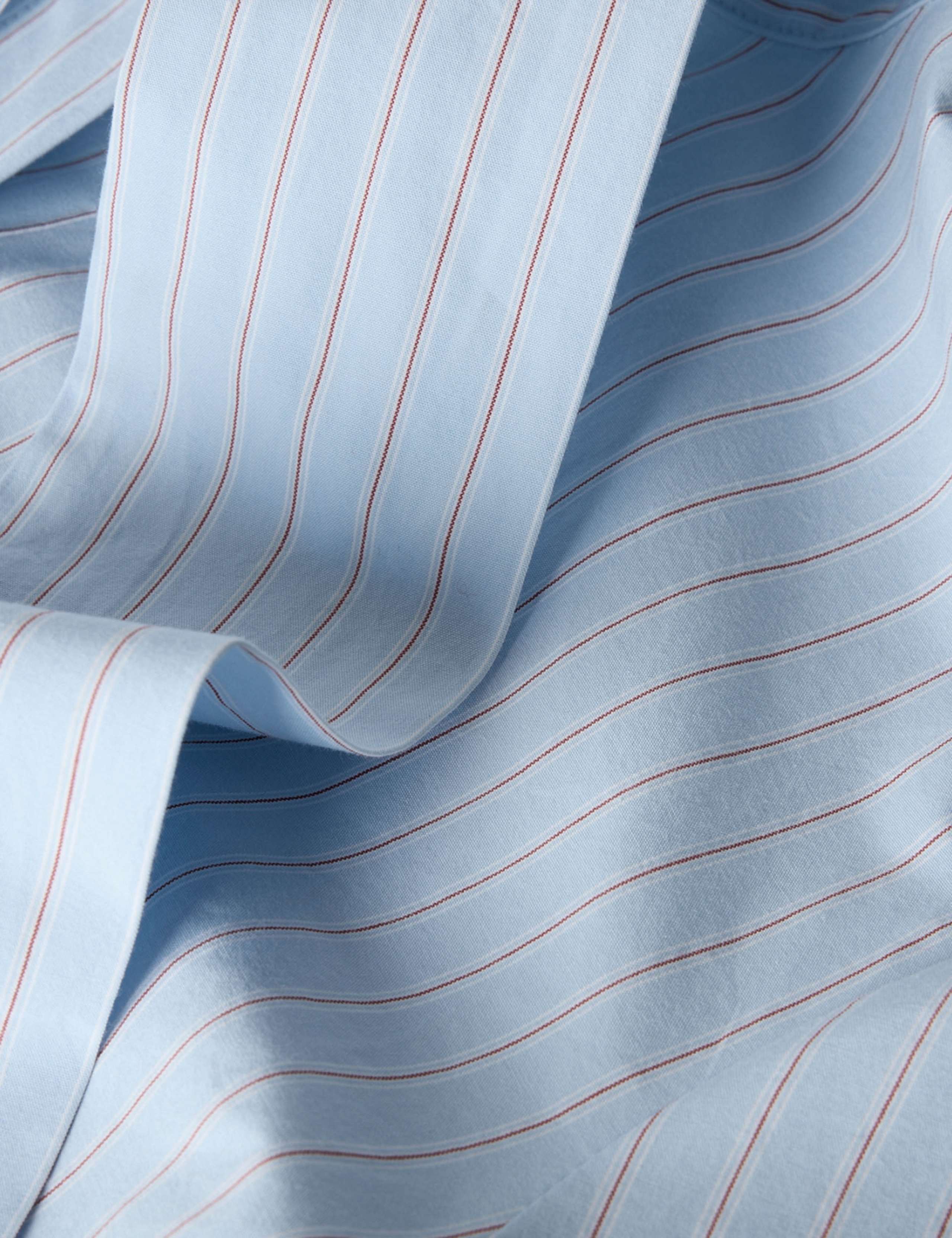Pure Cotton Striped Tie Neck Shirt 3 of 7