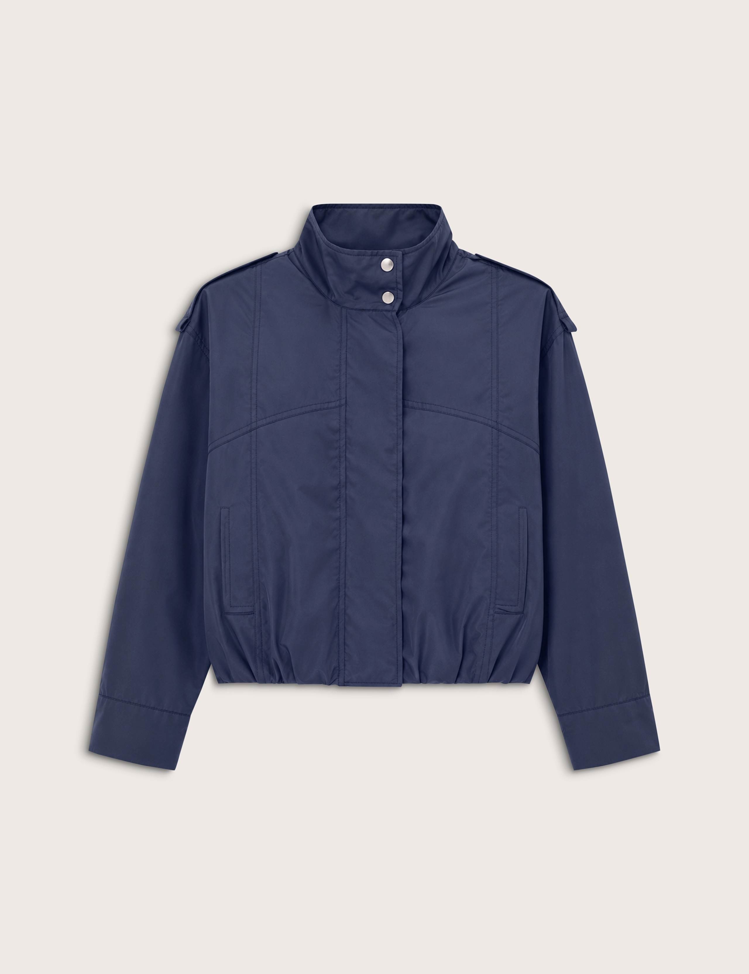 Funnel Neck Relaxed Bomber Jacket 2 of 5