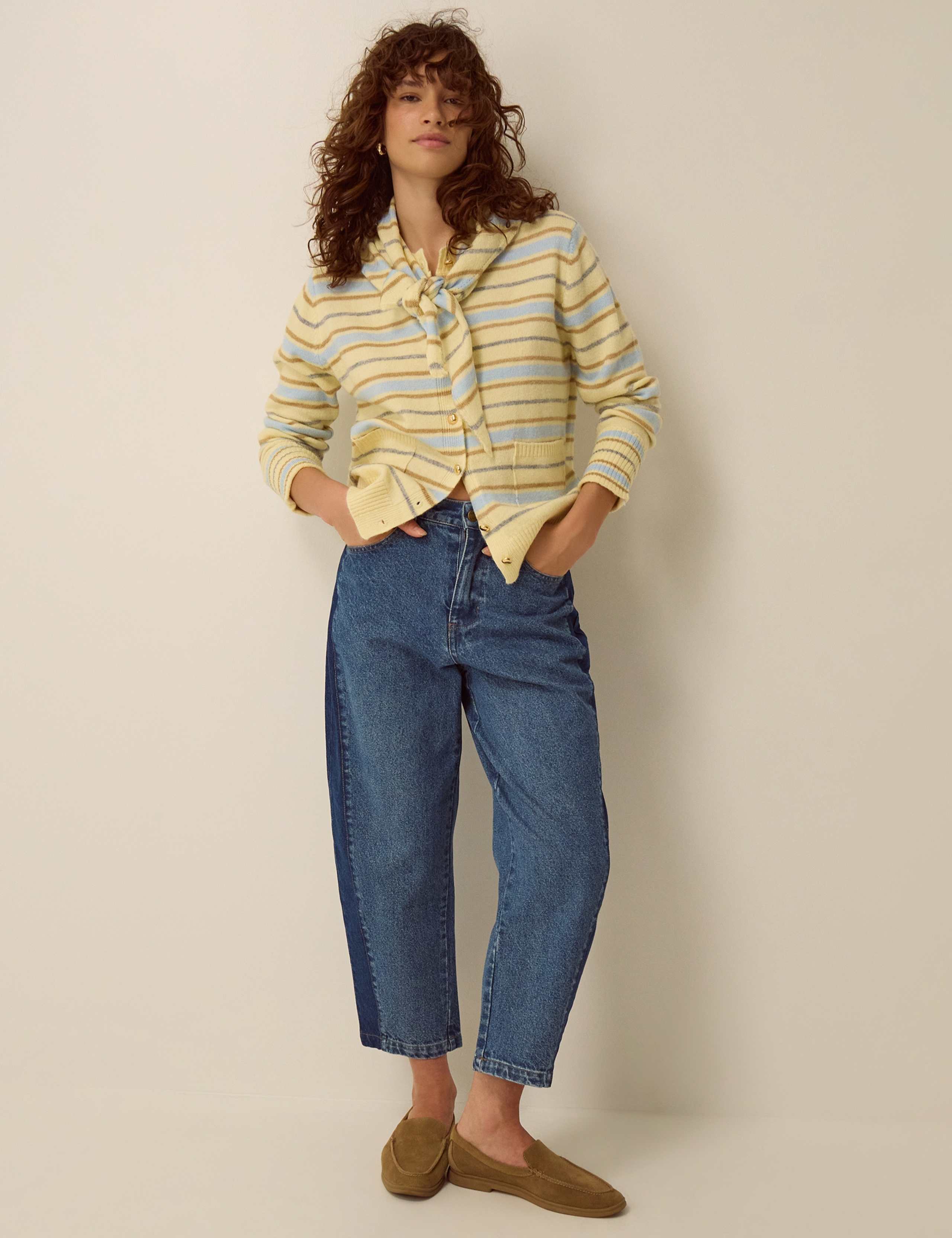Crew Neck Striped Cardigan 2 of 4