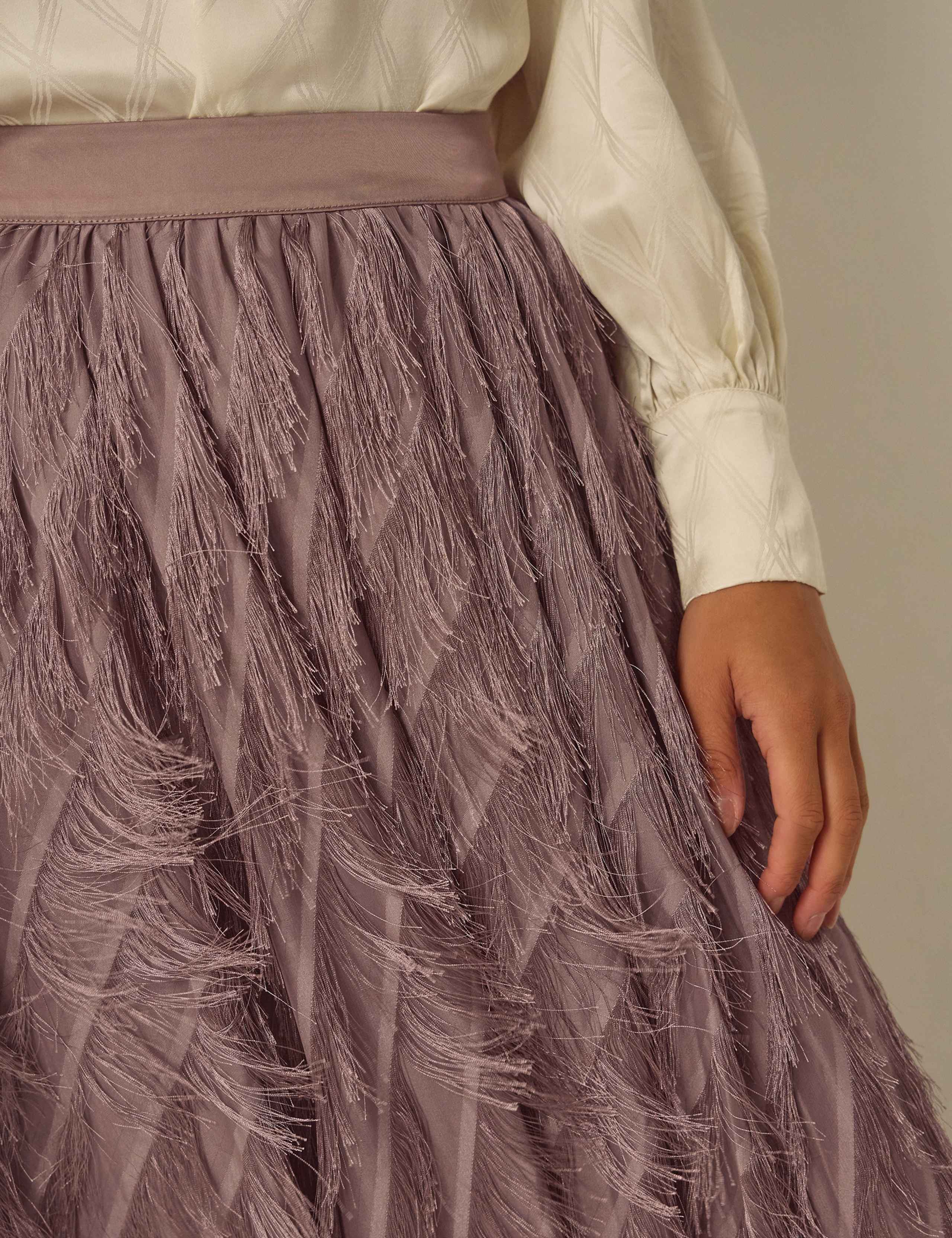 Fringed Skater Midi Skirt 5 of 5