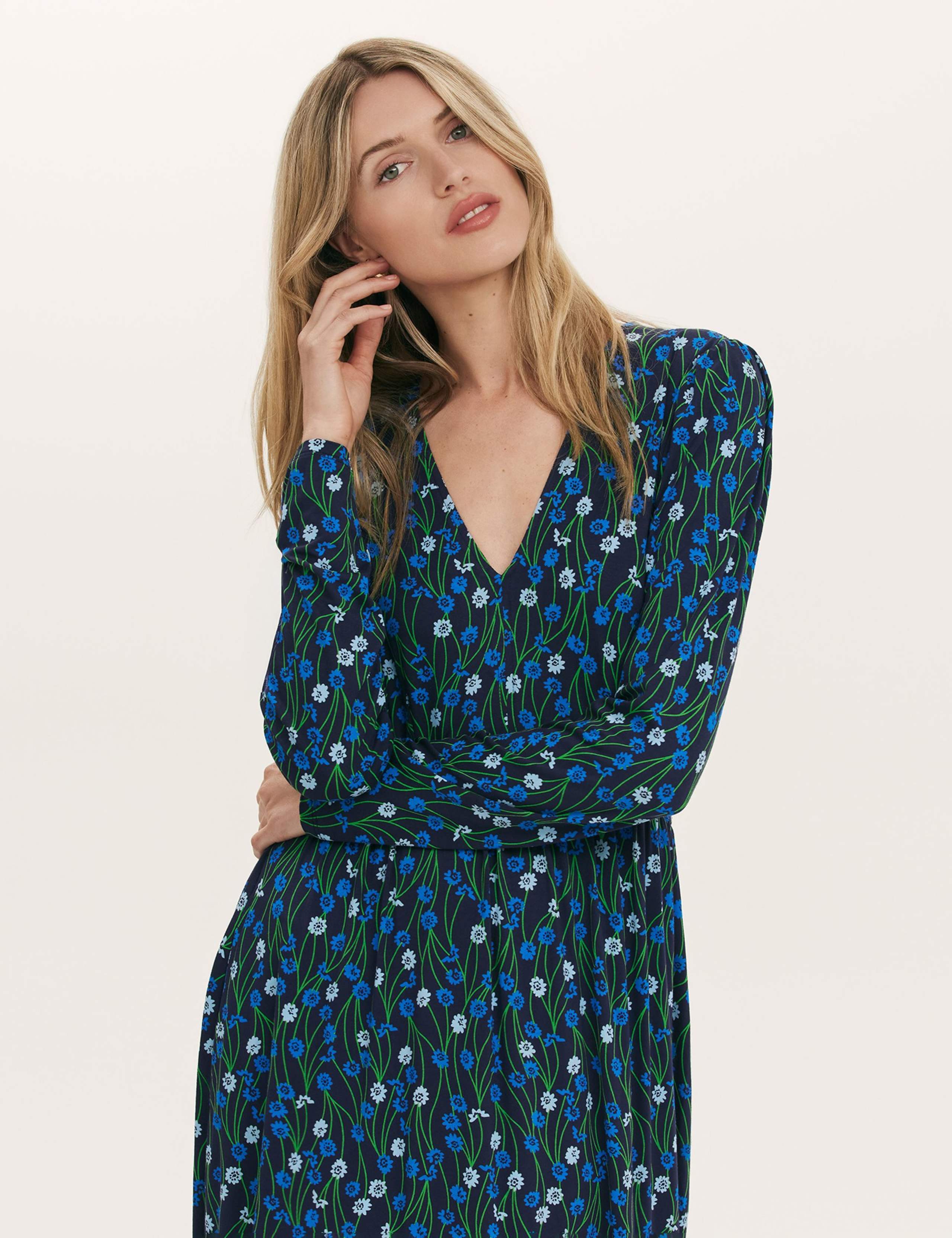 Jersey Floral Midi Dress 4 of 4