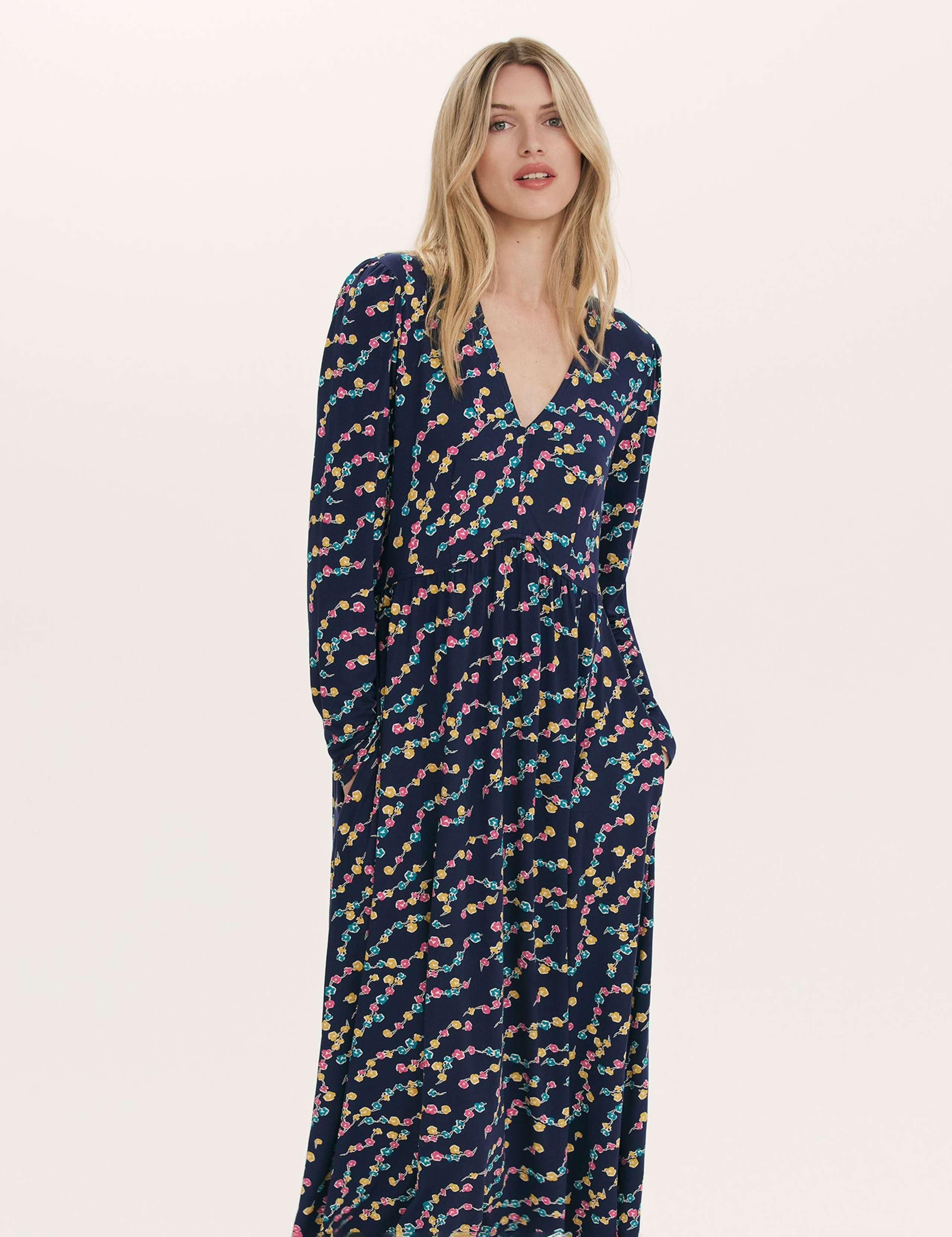 Jersey Floral Midi Dress 2 of 4