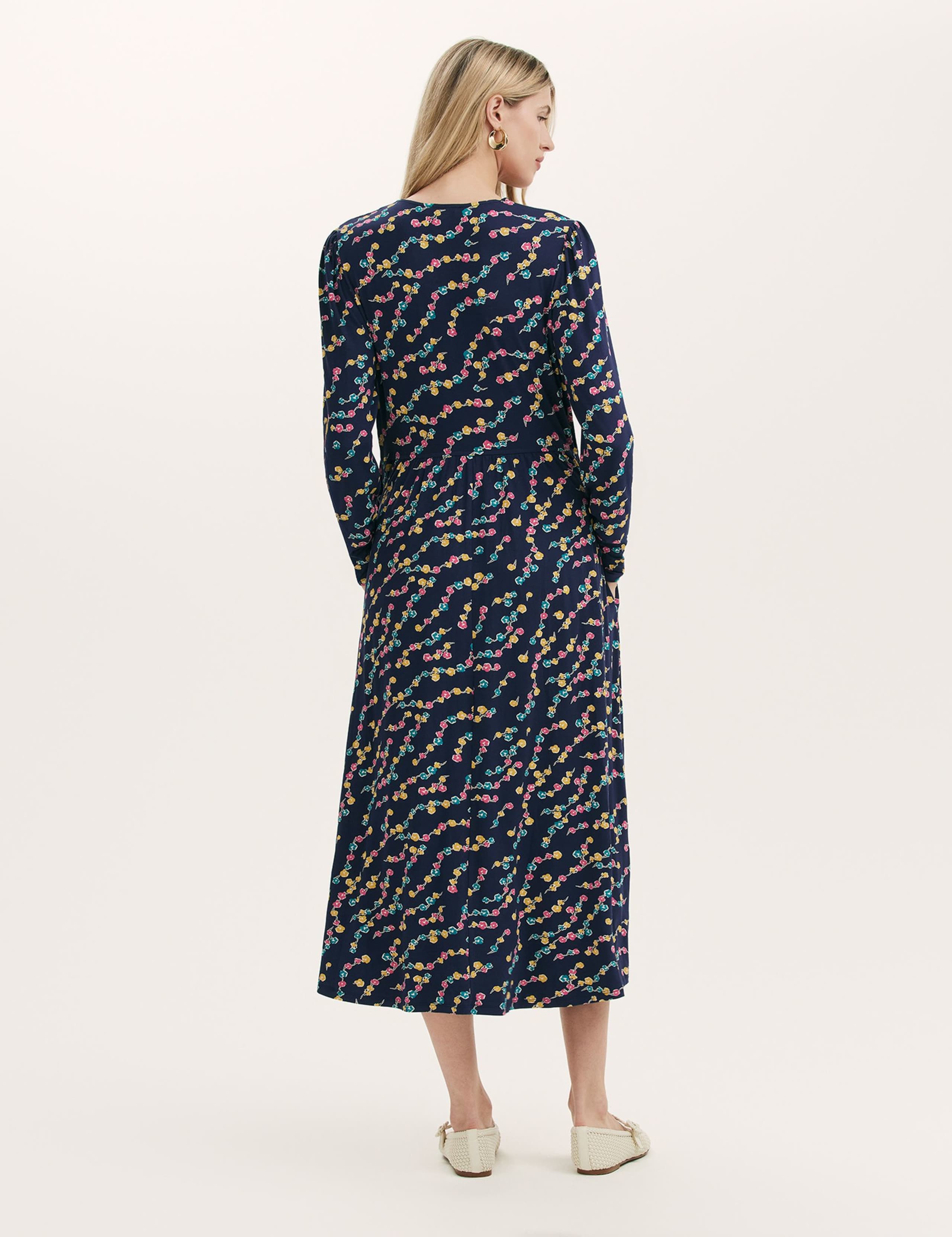 Jersey Floral Midi Dress 3 of 4