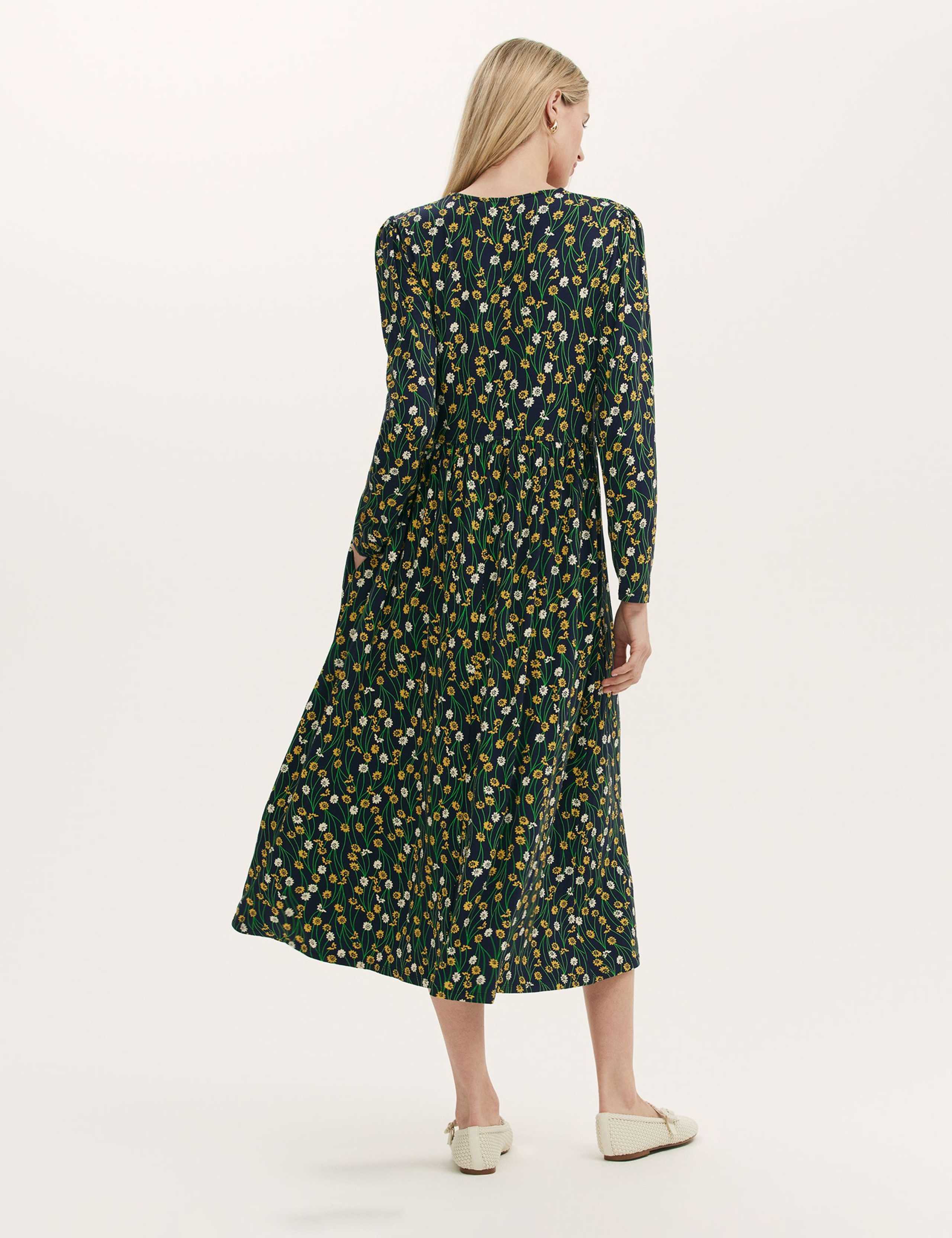 Jersey Floral Midi Dress 3 of 5